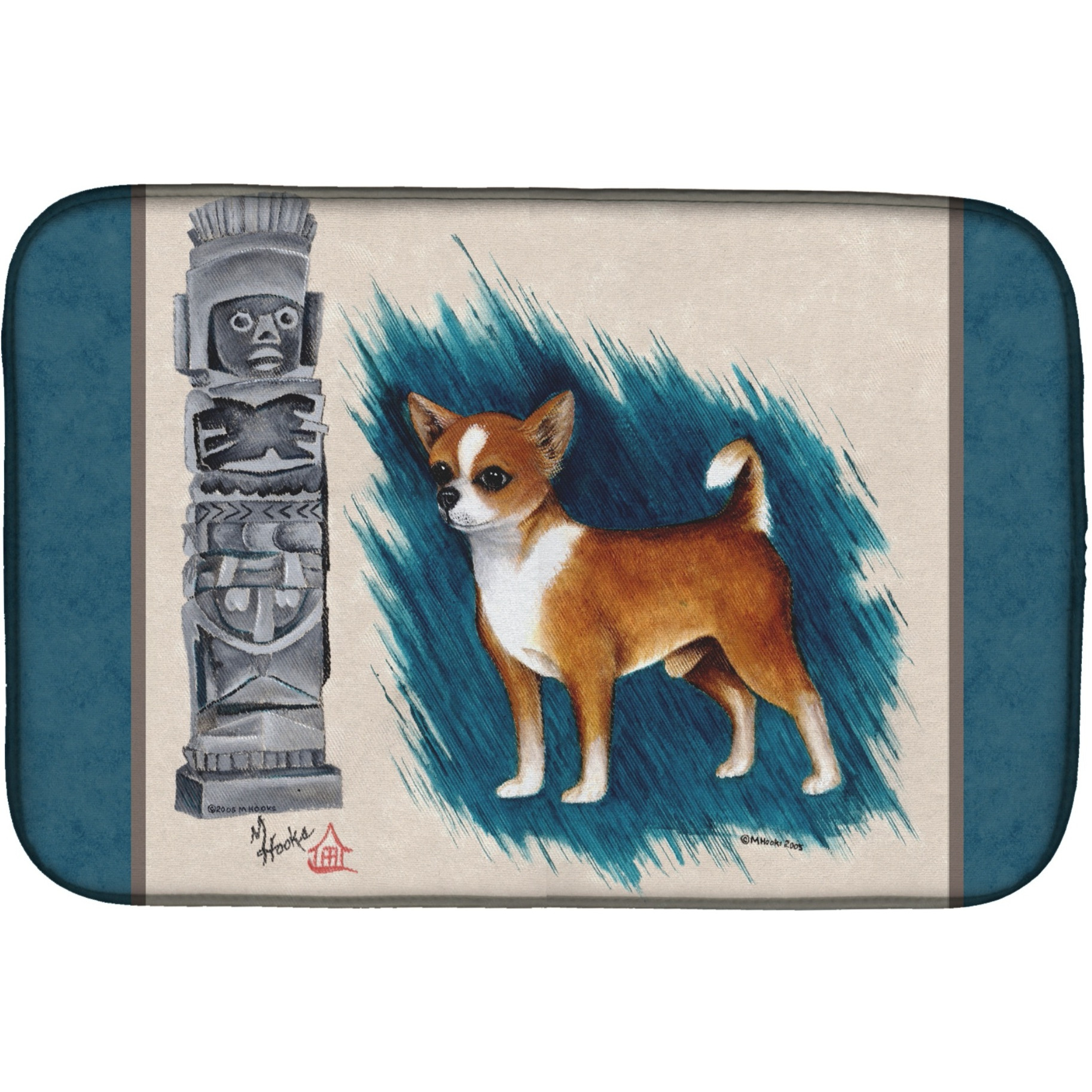 &quotCaroline's Treasures MH1011DDM Chihuahua Totem dish-drying-mats, 14x21, Multicolor"