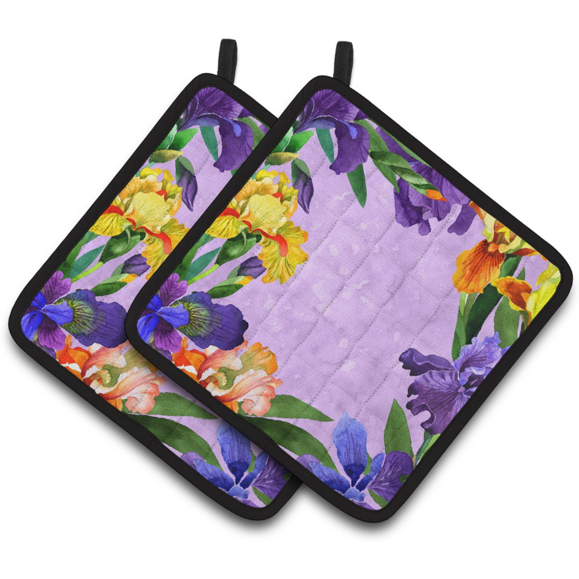 &quotCaroline's Treasures CK1697PTHD Irises Pair of Pot Holders potholders, Multicolor"