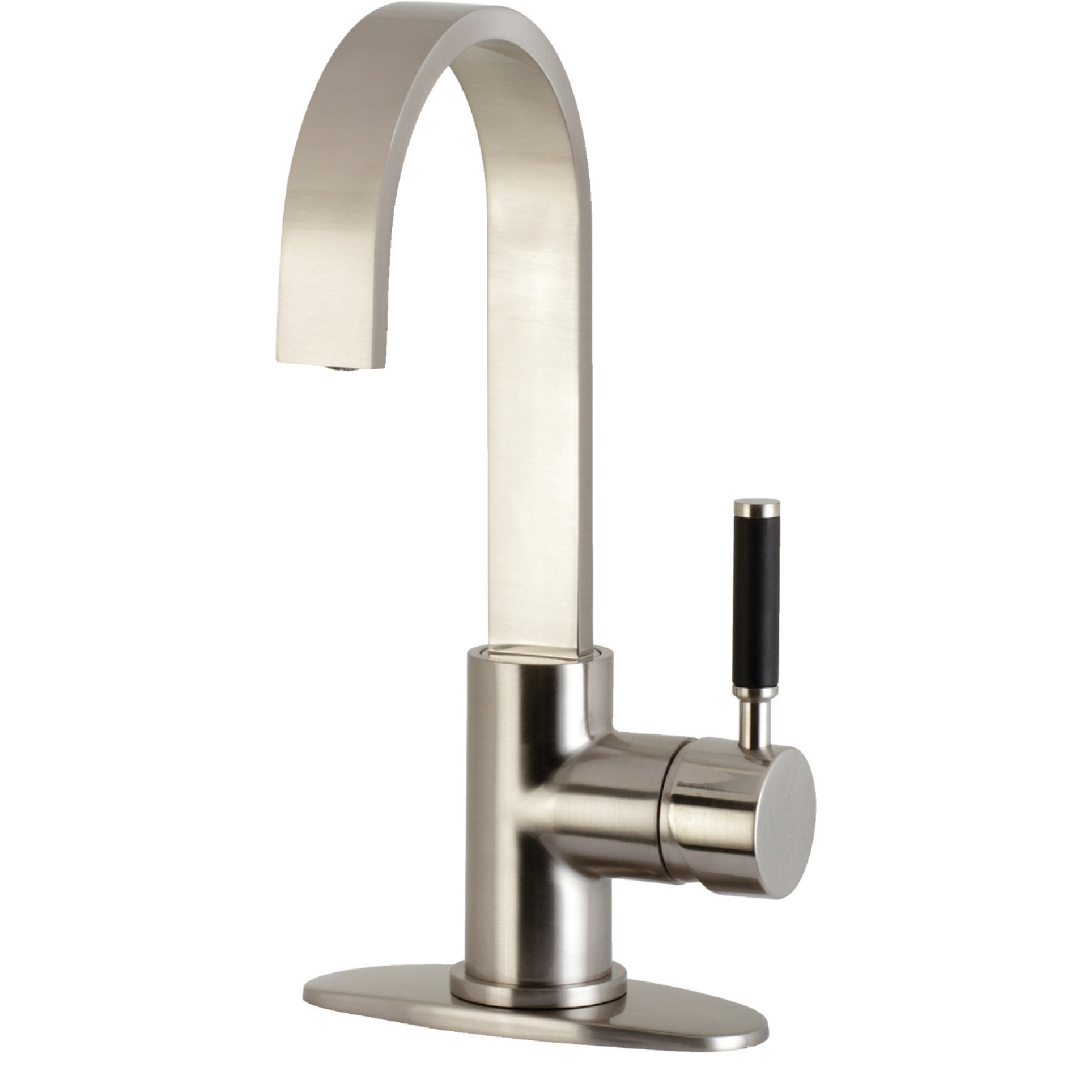 Kingston Brass LS8618DKL Kaiser One-Handle 1-Hole Deck Mounted Bar Faucet, Brushed Nickel