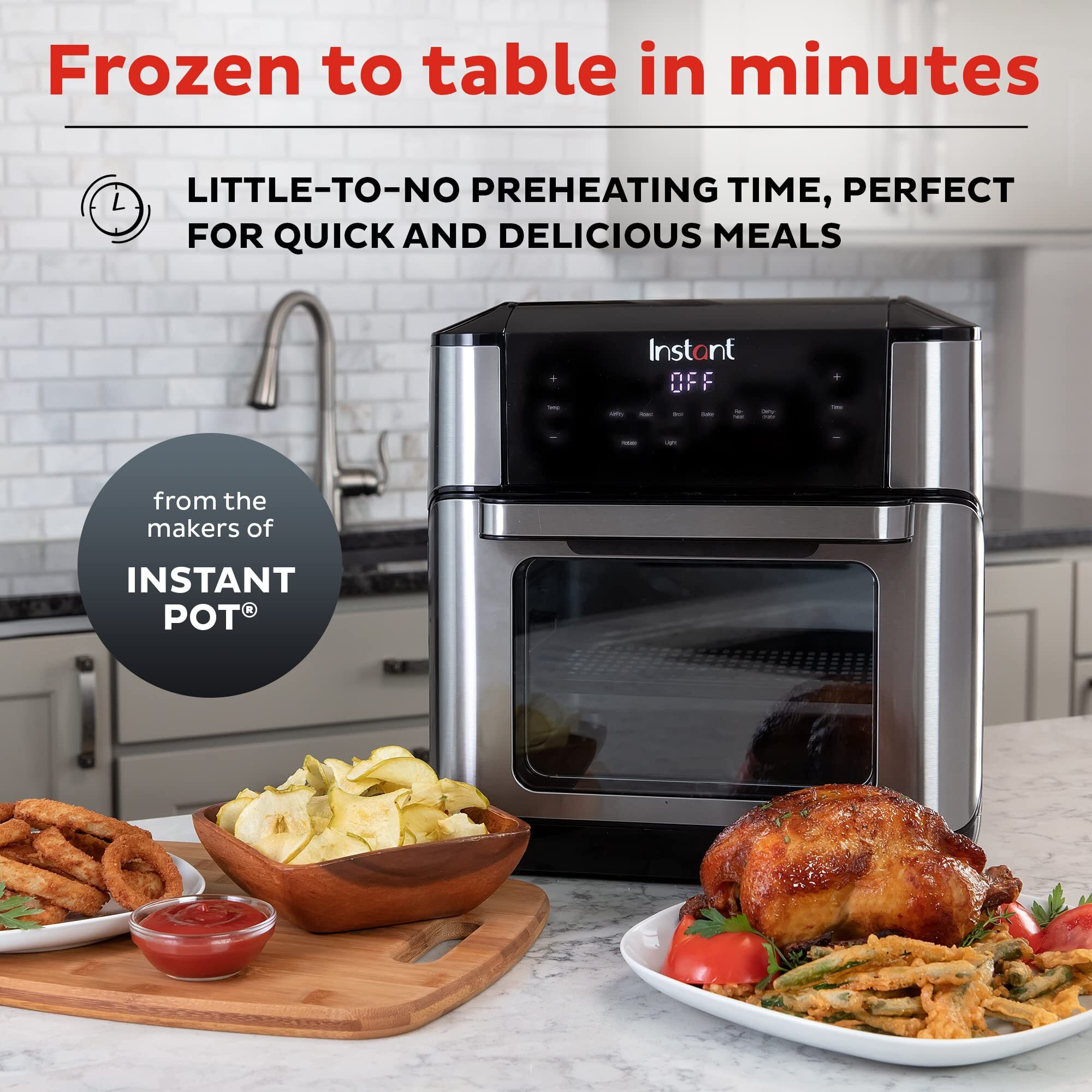 Instant Pot 6010891 10 qt. Vortex Black & Silver Air Fryer Oven