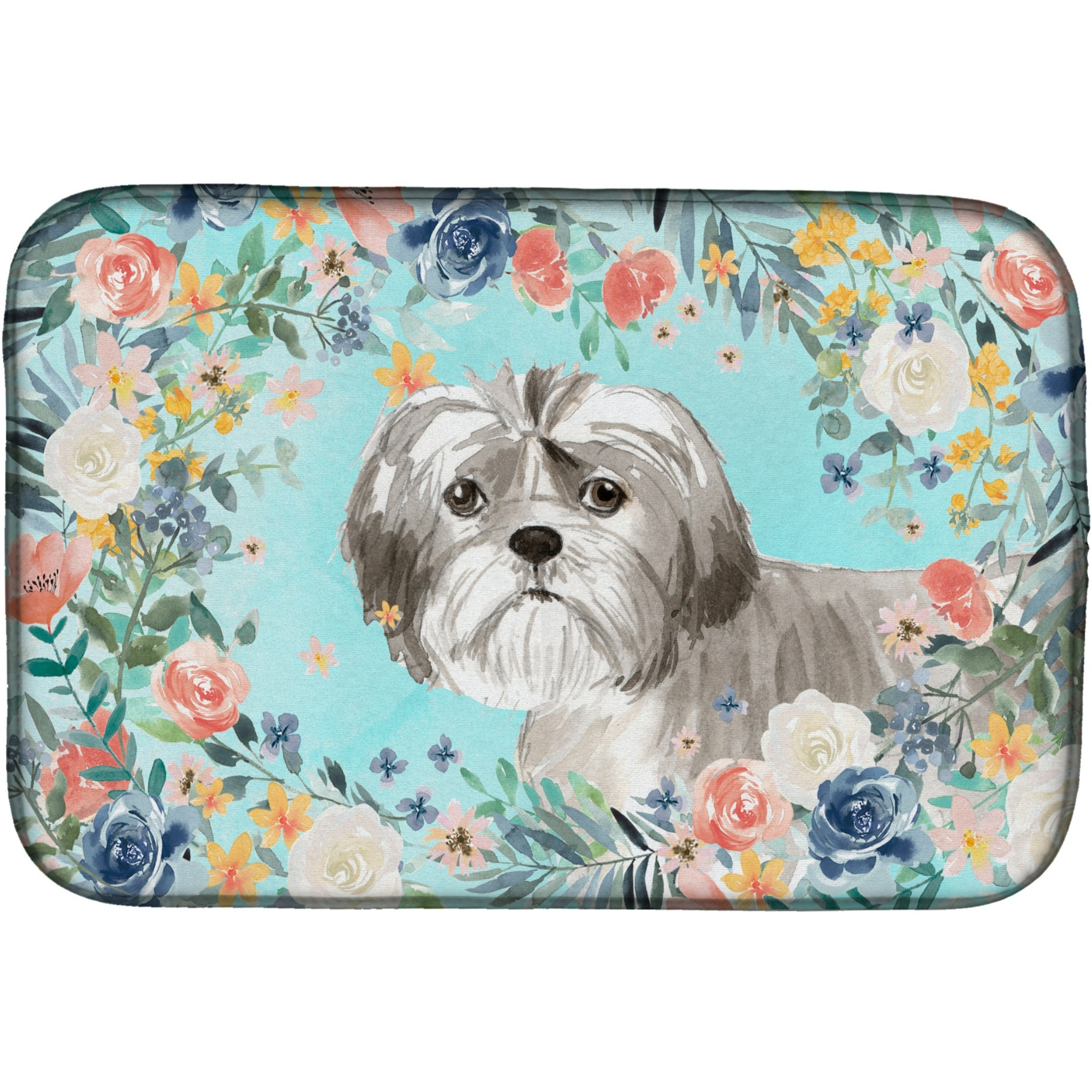 &quotCaroline's Treasures CK3409DDM Shih Tzu Puppy dish-drying-mats, 14 x 21, Multicolor"