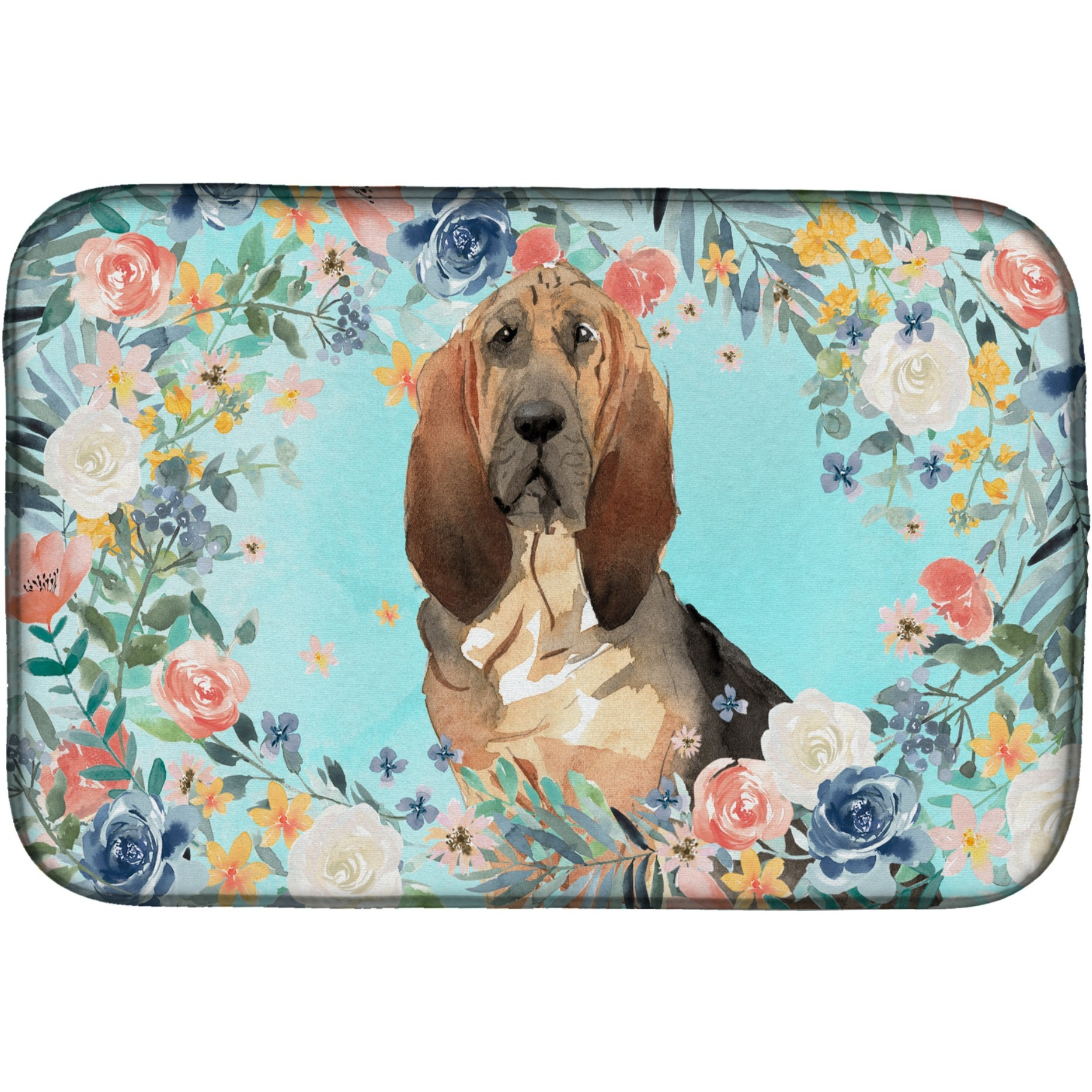 &quotCaroline's Treasures CK3434DDM Bloodhound dish-drying-mats, 14 x 21, Multicolor"
