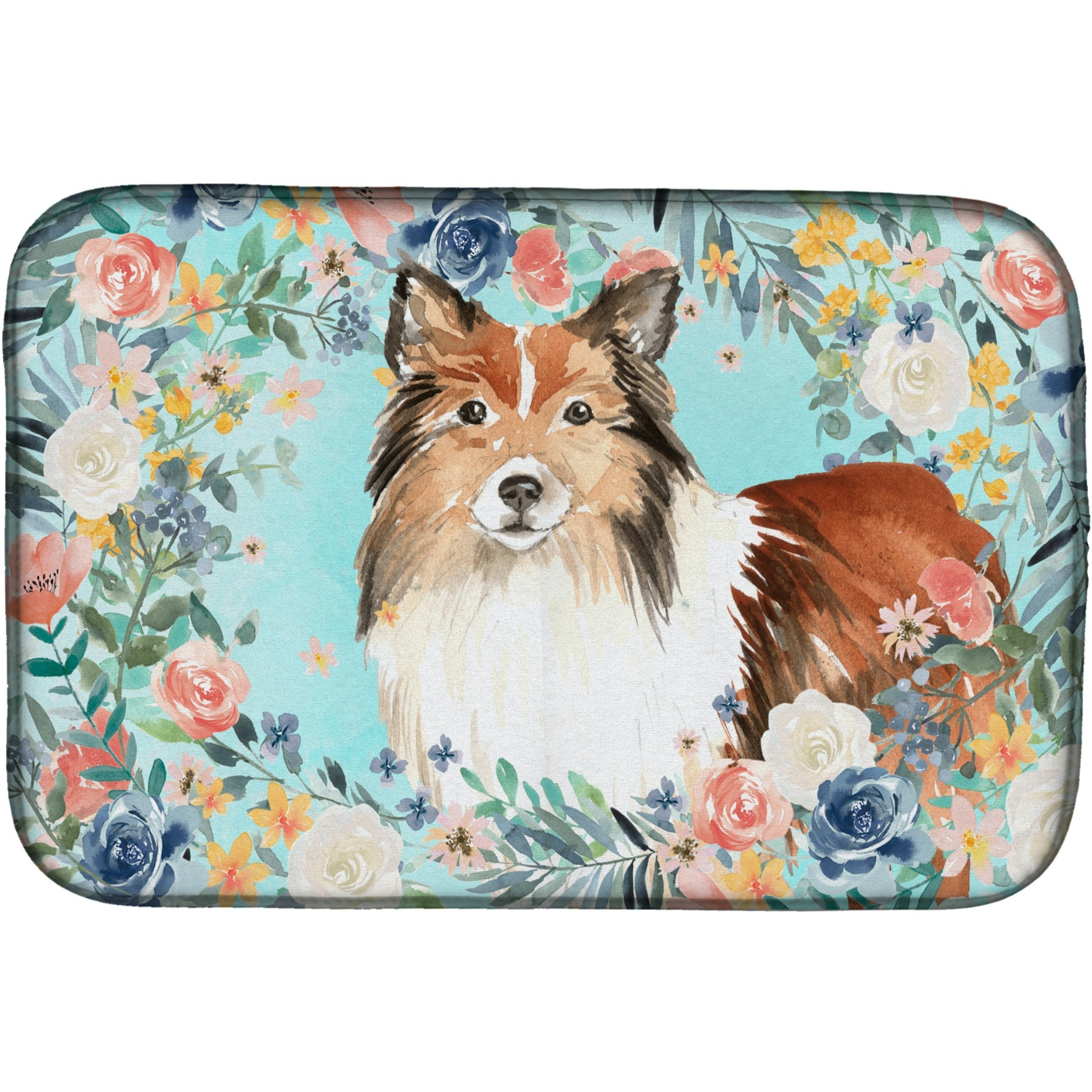 &quotCaroline's Treasures CK3411DDM Sheltie dish-drying-mats, 14 x 21, Multicolor"