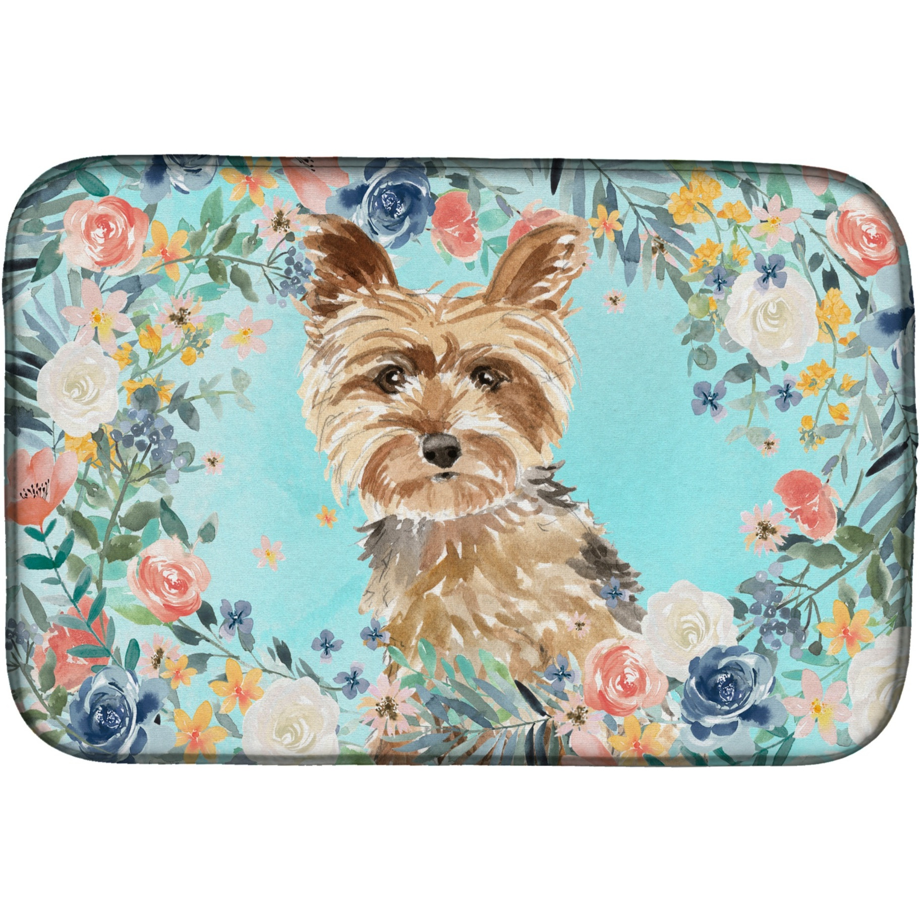 &quotCaroline's Treasures CK3401DDM Yorkie dish-drying-mats, 14 x 21, Multicolor"