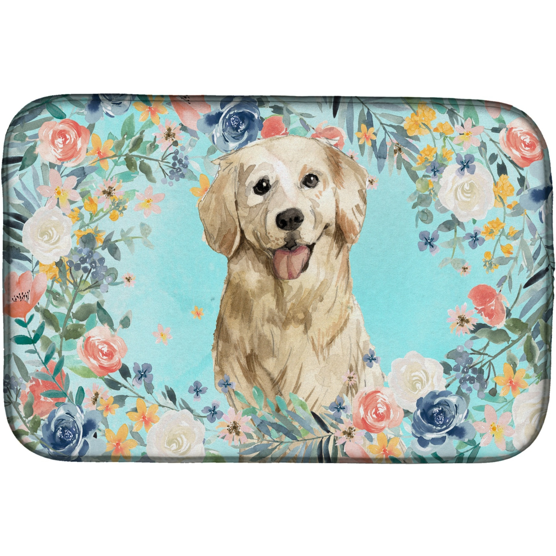 &quotCaroline's Treasures CK3425DDM Golden Retriever dish-drying-mats, 14 x 21, Multicolor"