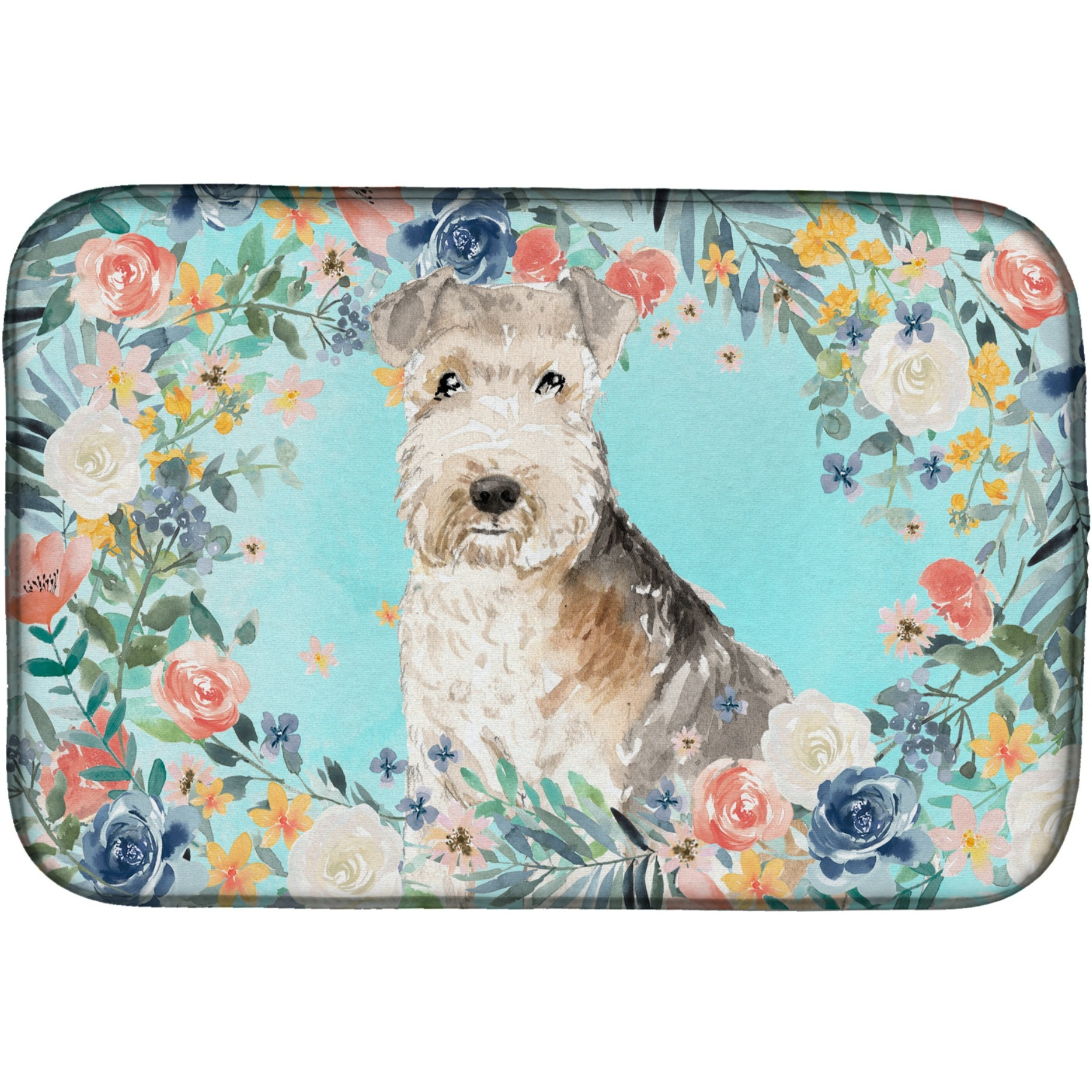 &quotCaroline's Treasures CK3420DDM Lakeland Terrier dish-drying-mats, 14 x 21, Multicolor"