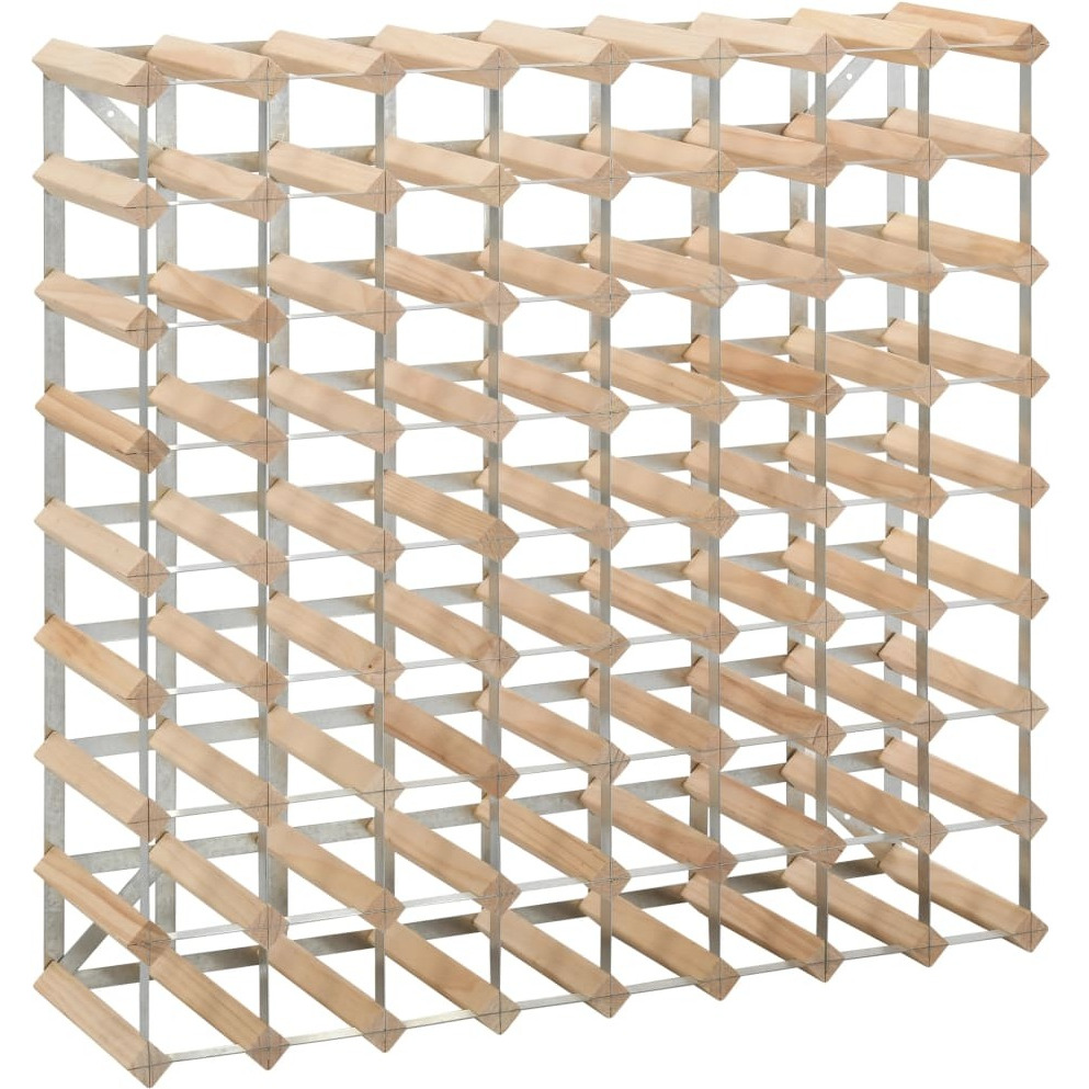 vidaXL Wine Rack for 72 Bottles Solid Pinewood