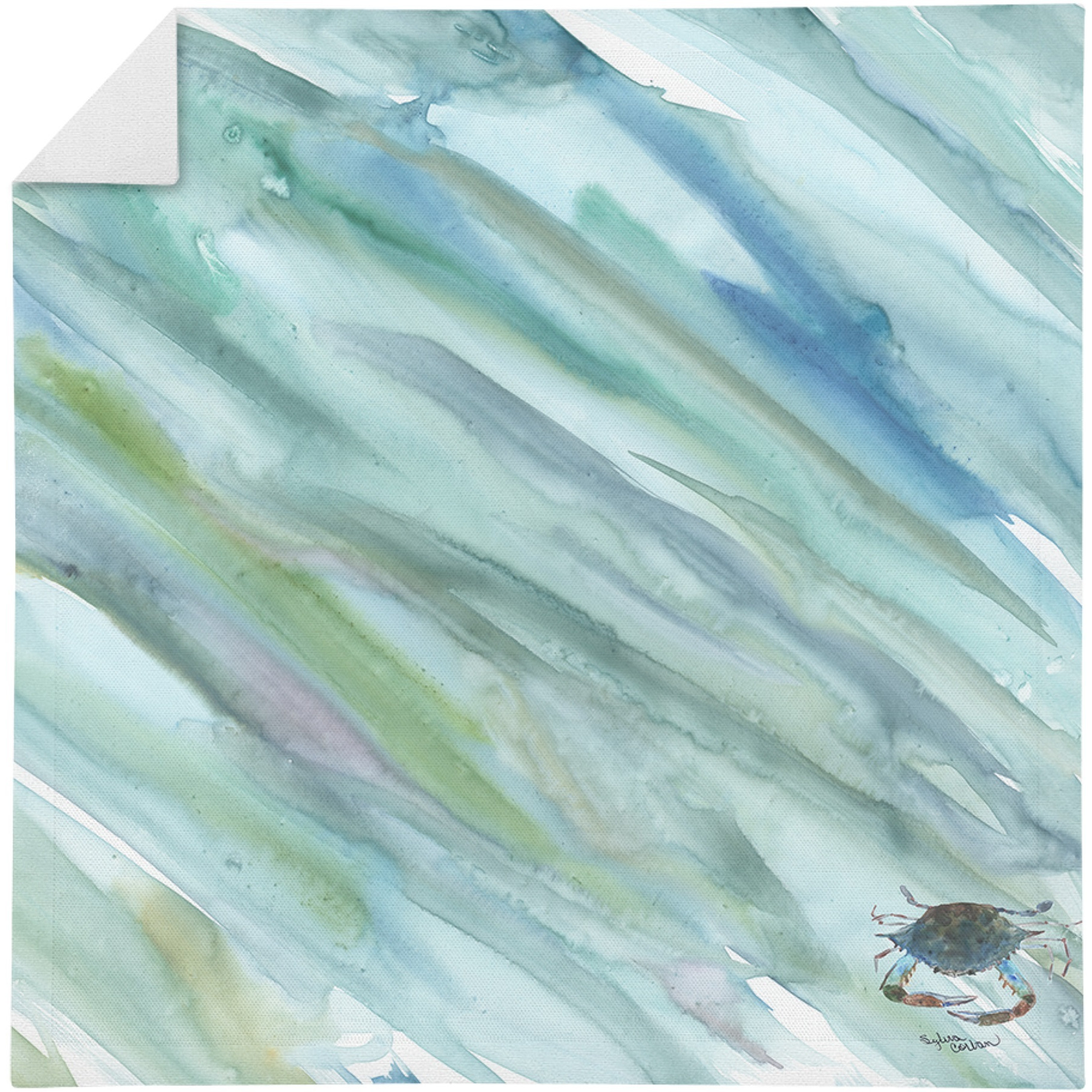 Crab 3 on Blue Napkin SC2045NAP