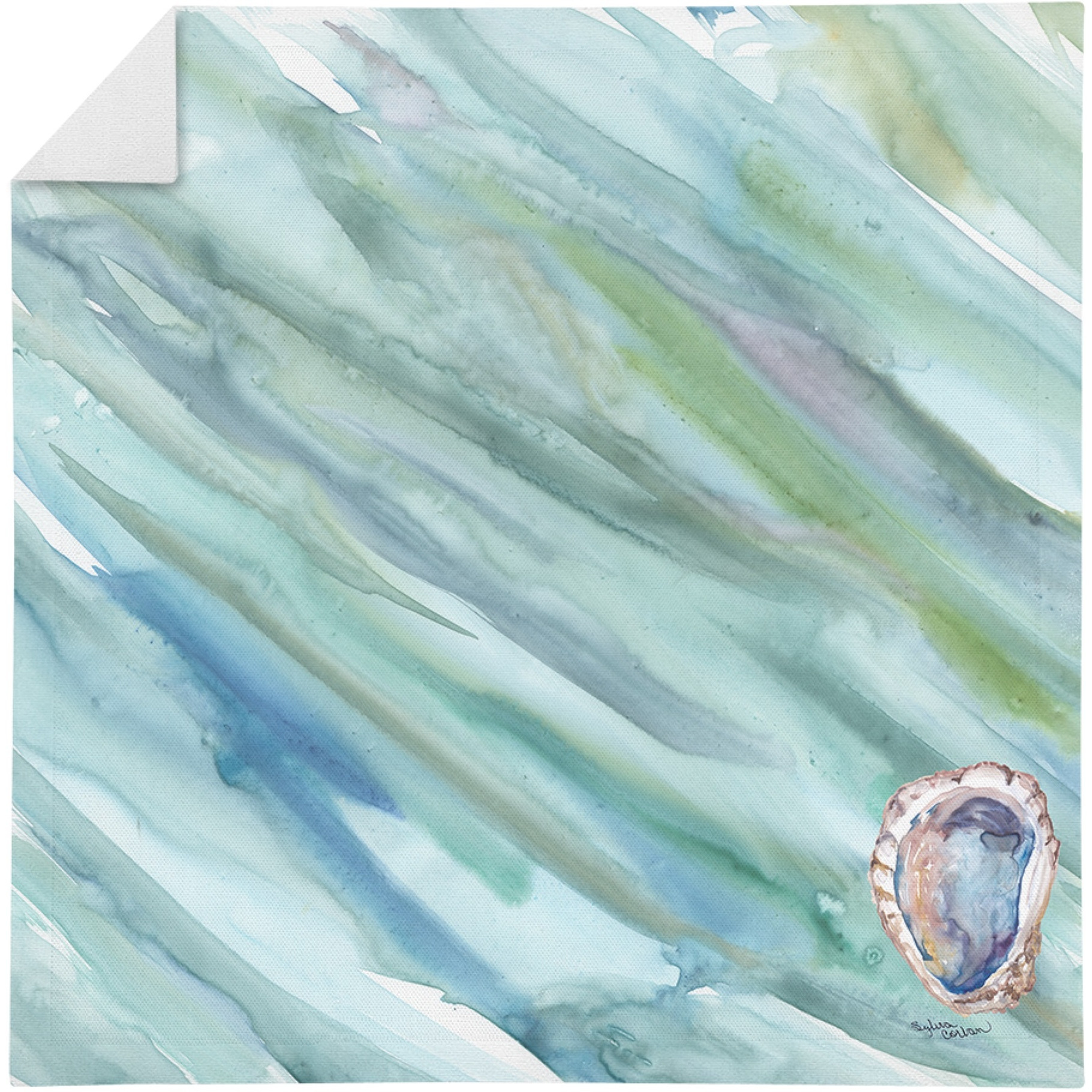 Oyster 1 on Blue Napkin SC2048NAP