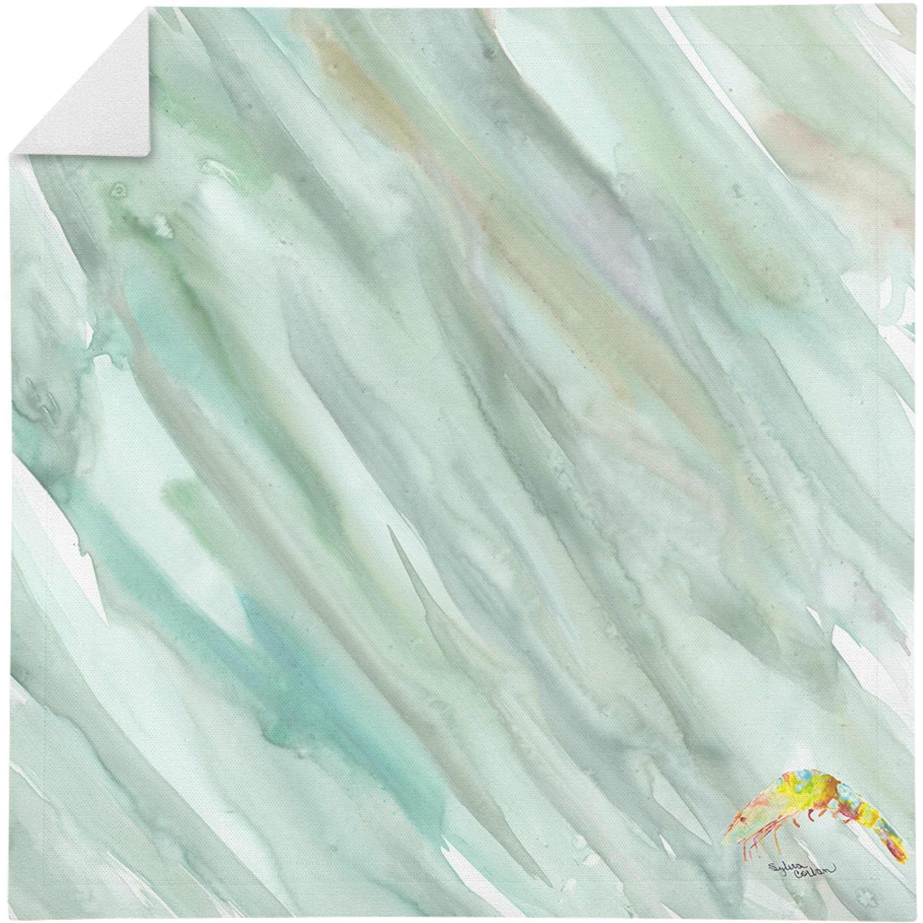 Shrimp 2 on Sage Green Napkin SC2066NAP