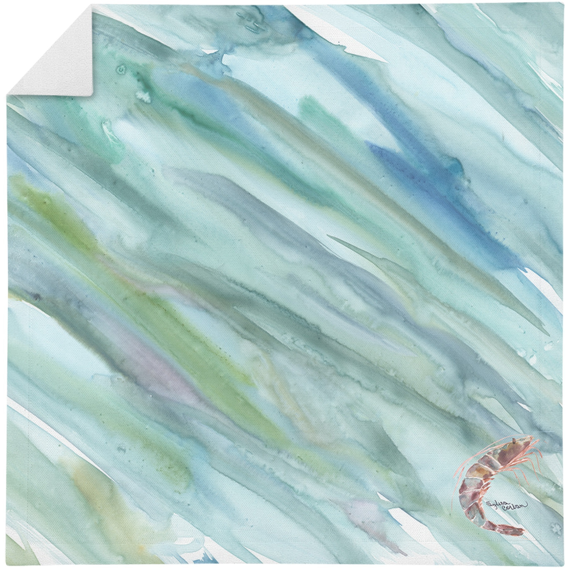 Shrimp 2 on Blue Napkin SC2053NAP