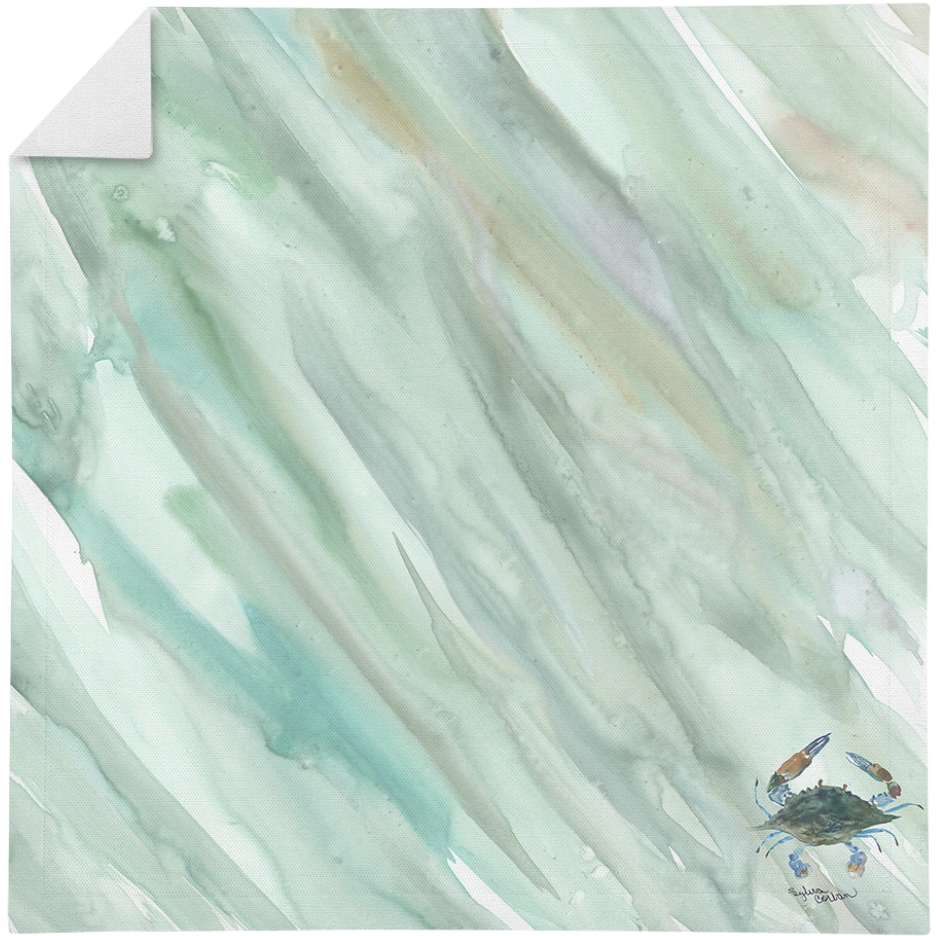 Crab 2 on Sage Green Napkin SC2060NAP
