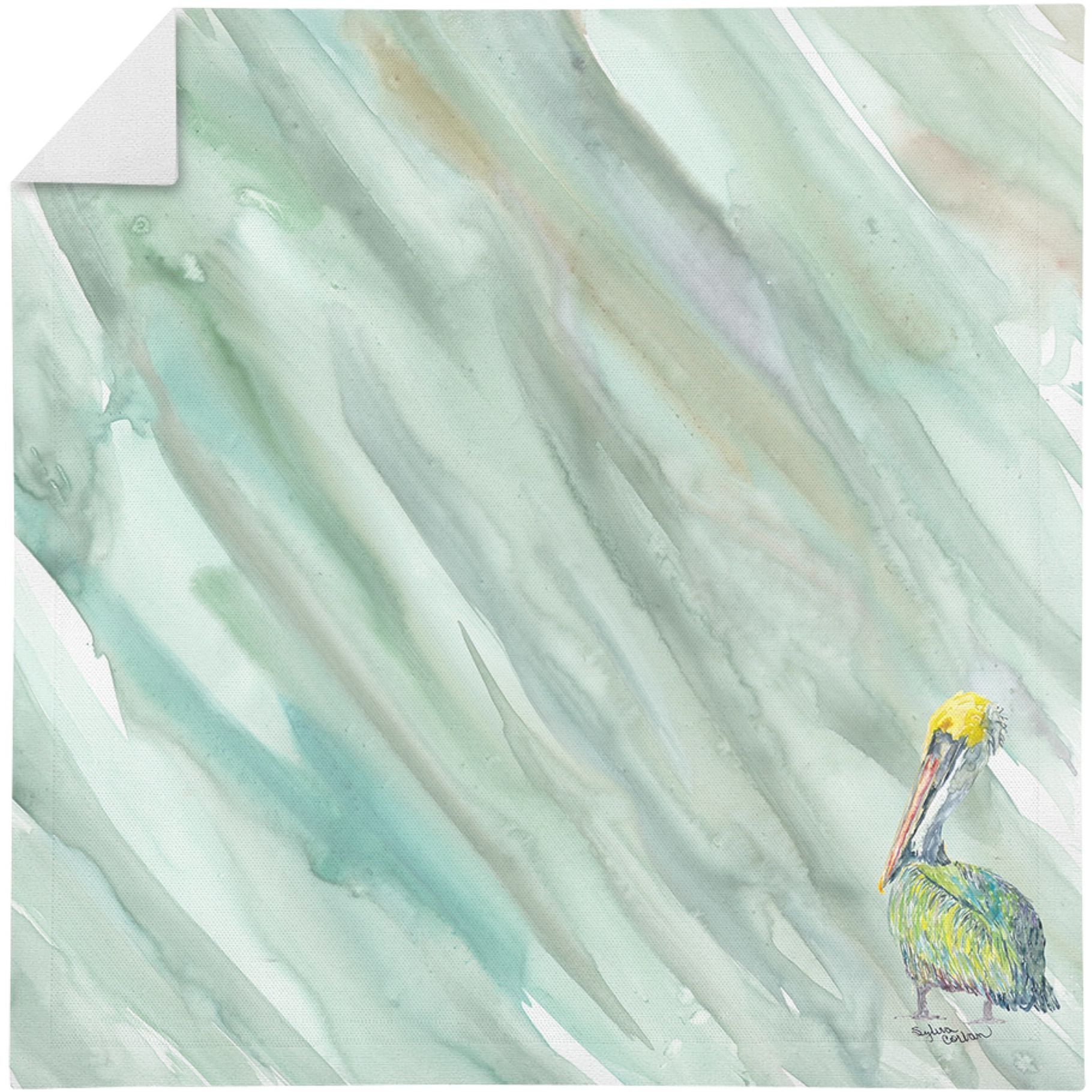Pelican on Sage Green Napkin SC2064NAP