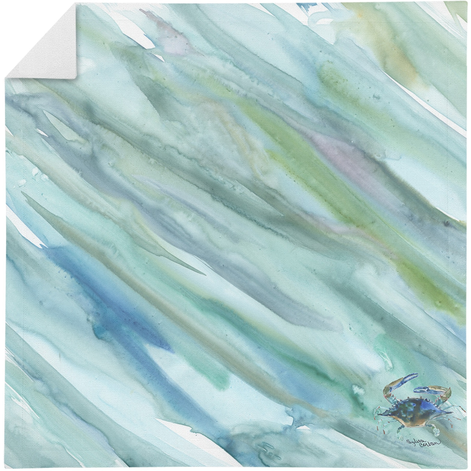Crab 2 on Blue Napkin SC2044NAP