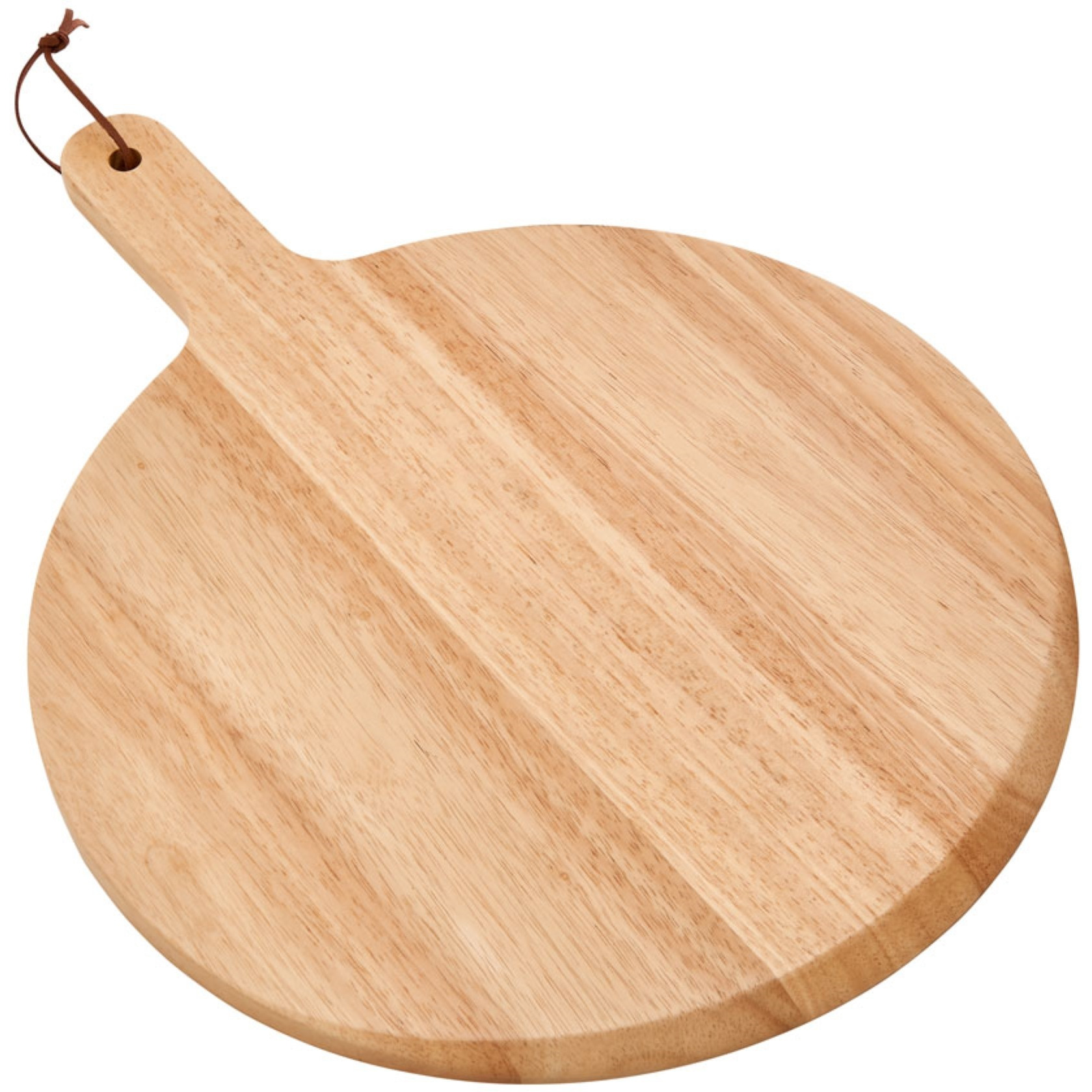 Rubberwood Pizza Board With Handle 13.5"