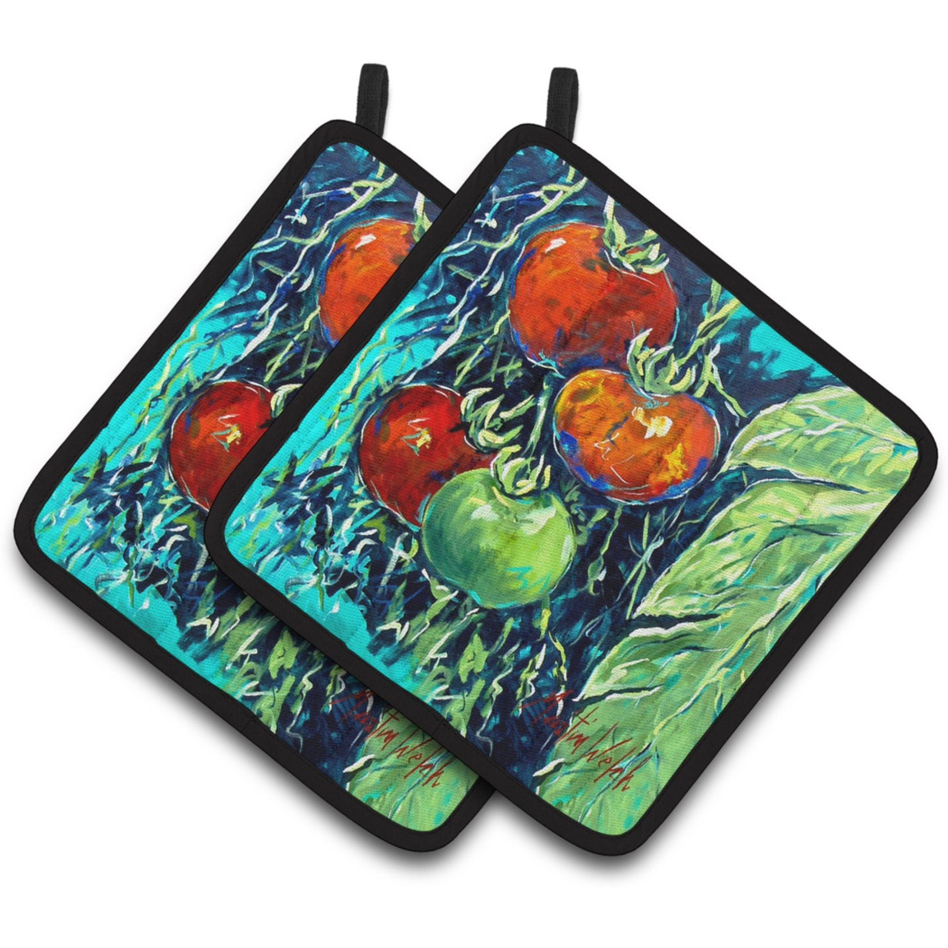 &quotCaroline's Treasures MW1359PTHD Tomato Pair of Pot Holders potholders, Multicolor"