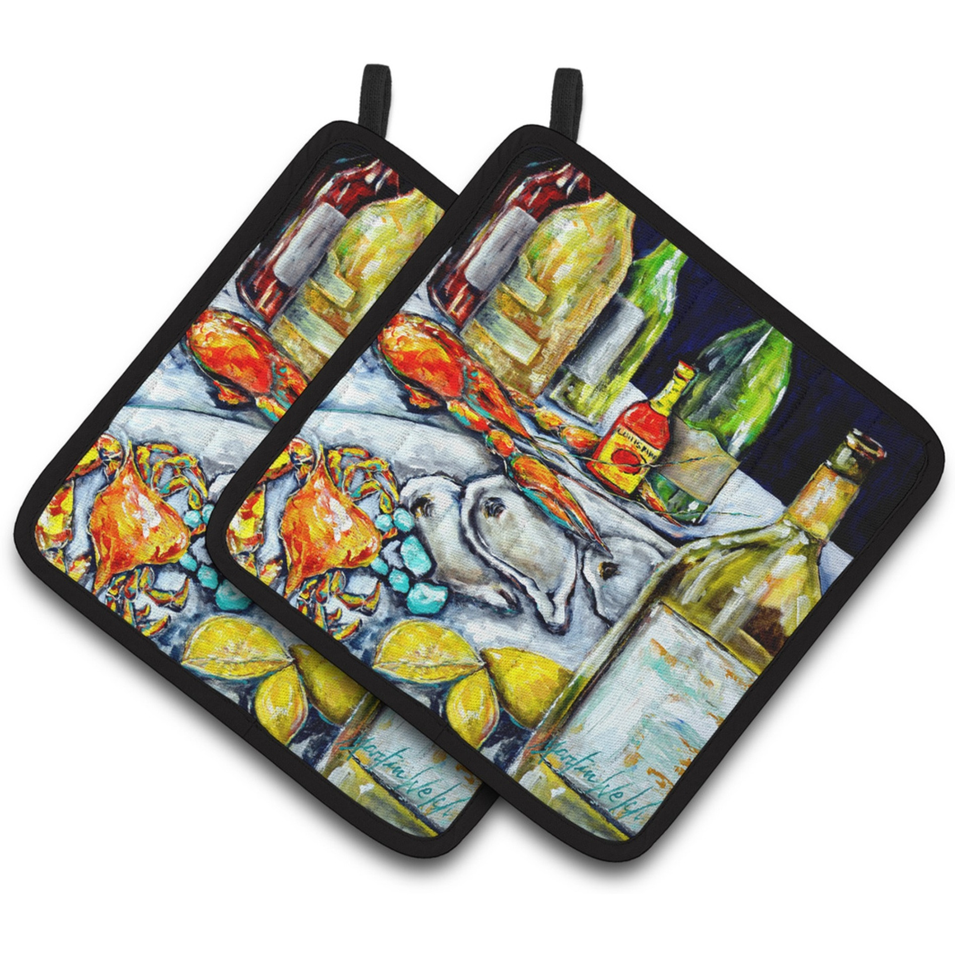 &quotCaroline's Treasures MW1349PTHD Sit a Spell Pair of Pot Holders potholders, Multicolor"