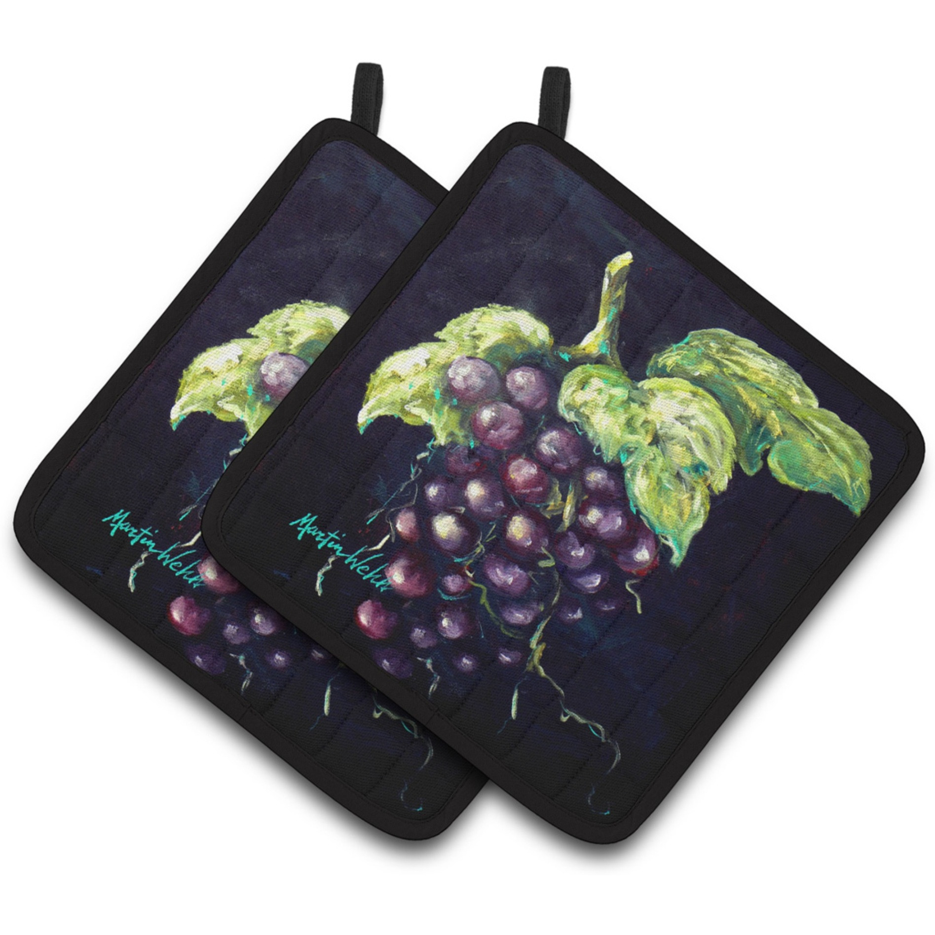 &quotCaroline's Treasures MW1362PTHD Welch's Grapes Pair of Pot Holders potholders, Multicolor"