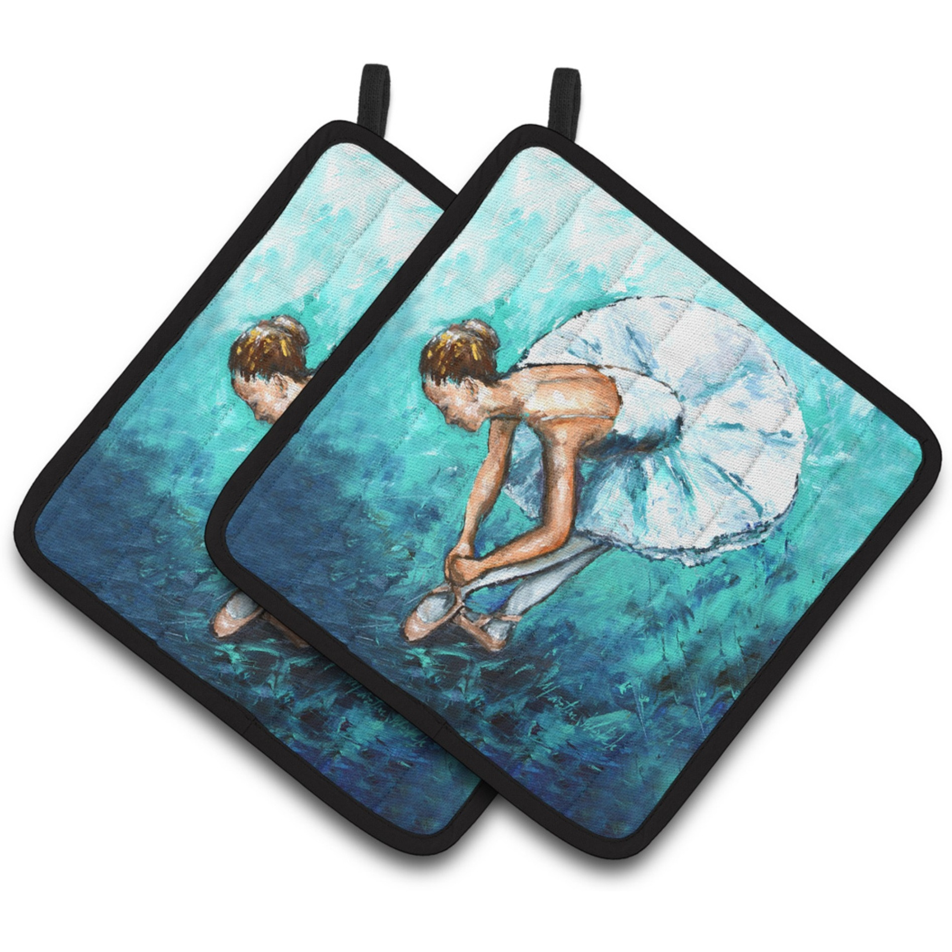 &quotCaroline's Treasures MW1325PTHD Ballet Early Pratice Pair of Pot Holders potholders, Multicolor"