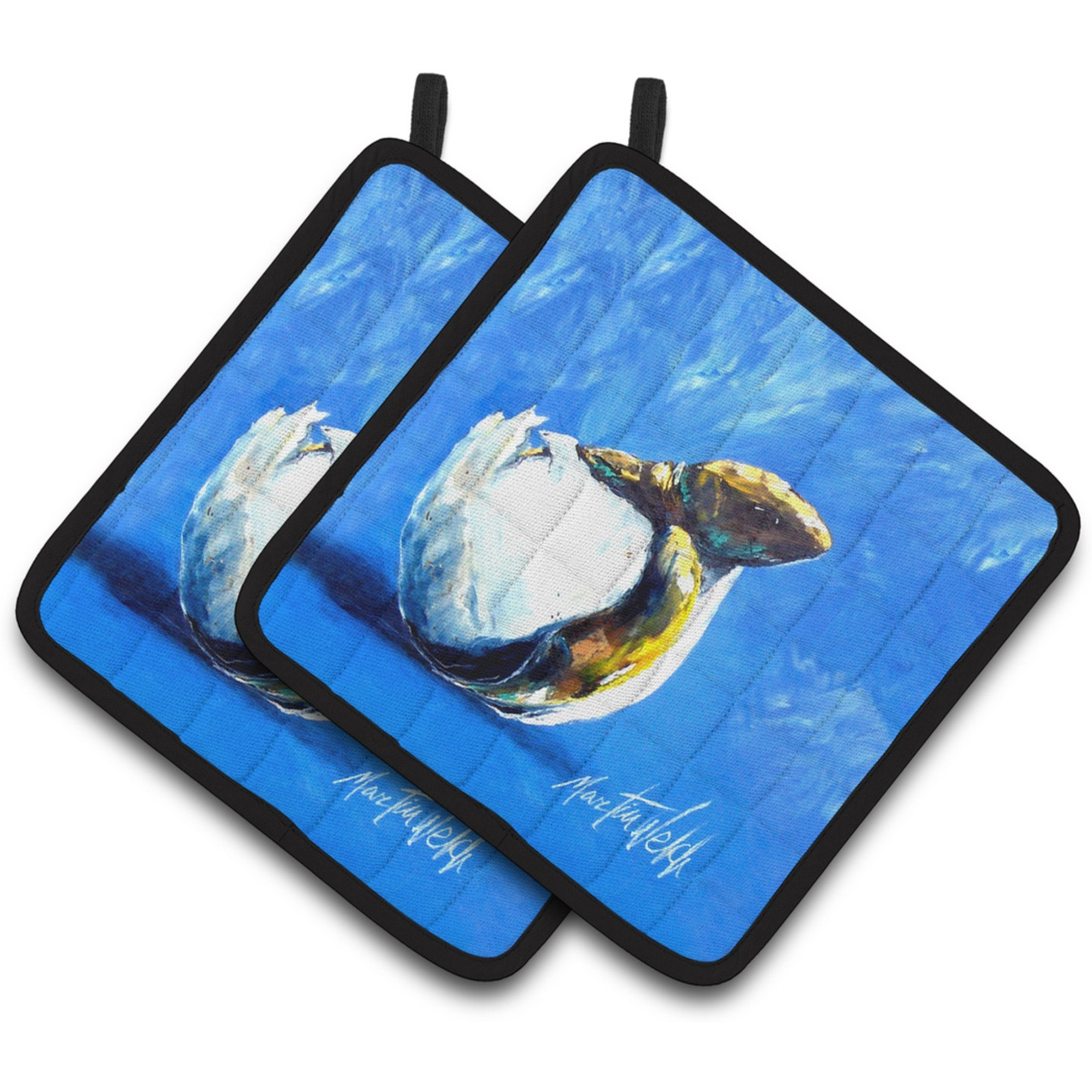 &quotCaroline's Treasures MW1302PTHD Baby Turtle Pair of Pot Holders potholders, Multicolor"