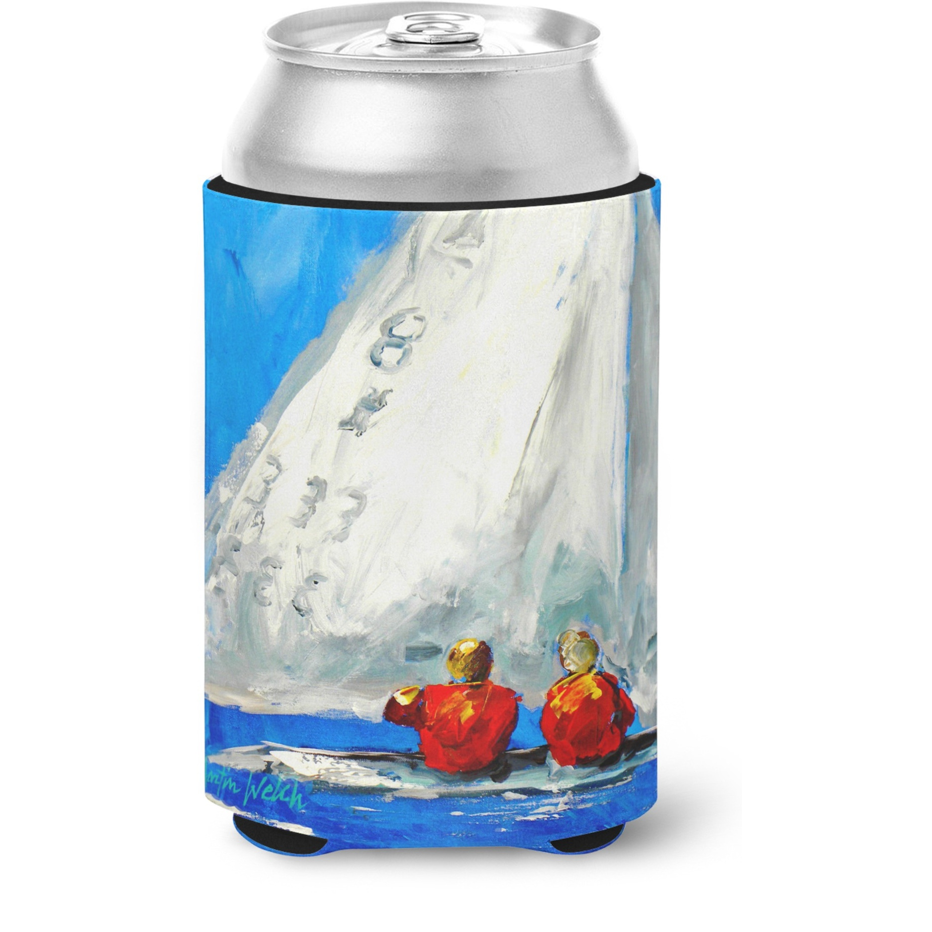 &quotCaroline's Treasures MW1360CC Sailboat Two's Company Can or Bottle Hugger cold-beverage-koozies, Multicolor"