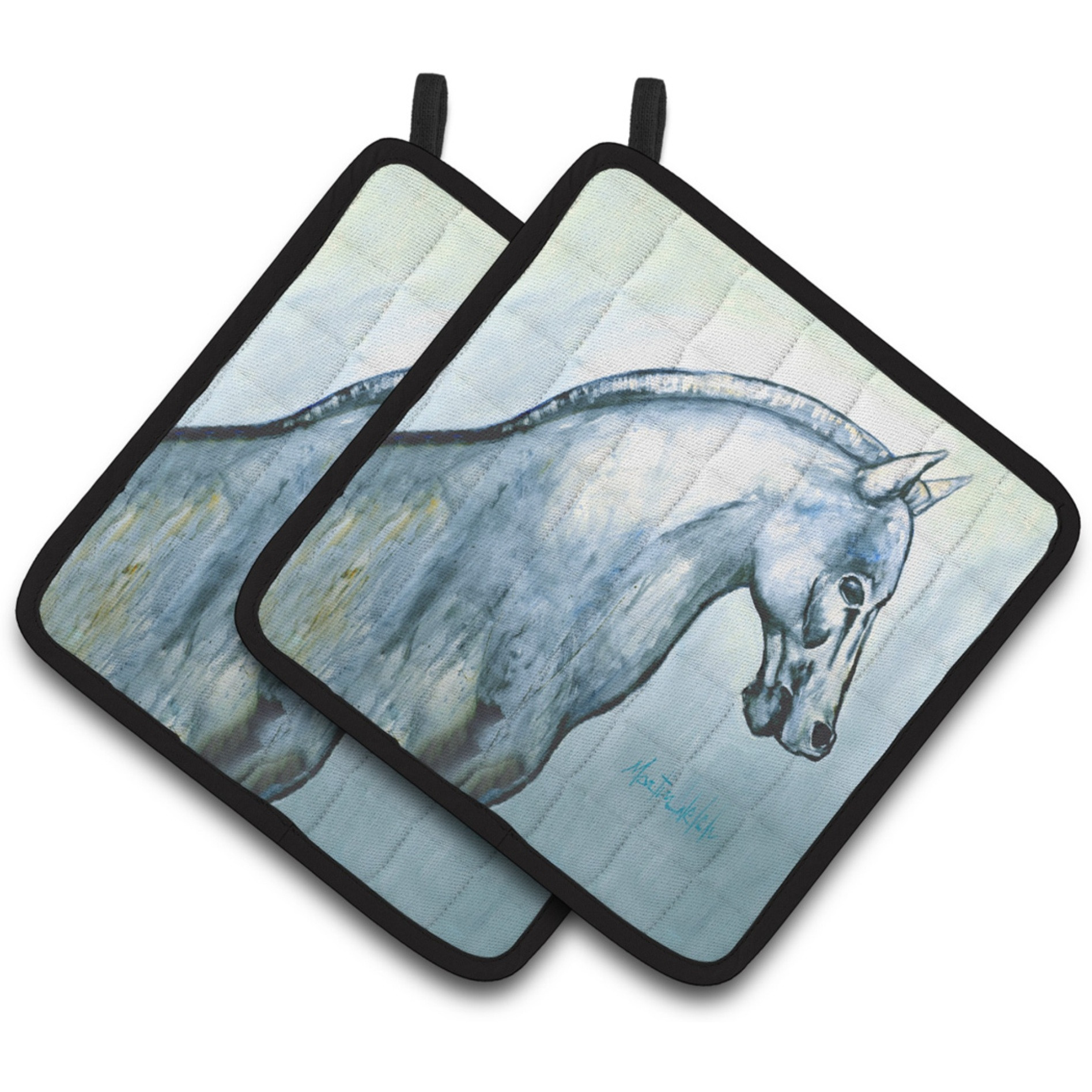 &quotCaroline's Treasures MW1342PTHD Noble Horse Pair of Pot Holders potholders, Multicolor"