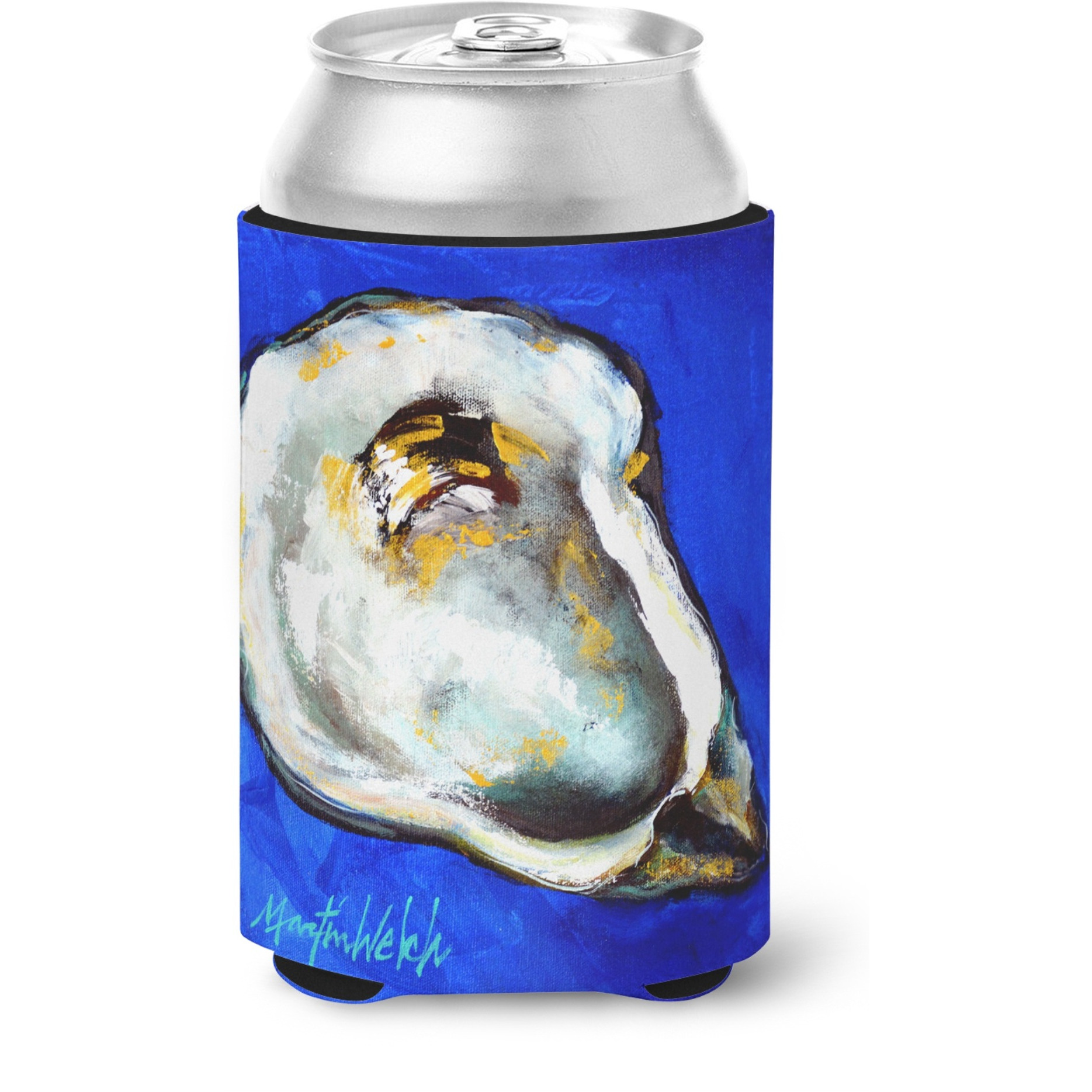 &quotCaroline's Treasures MW1329CC Oyster Gray Shell Can or Bottle Hugger cold-beverage-koozies, Multicolor"