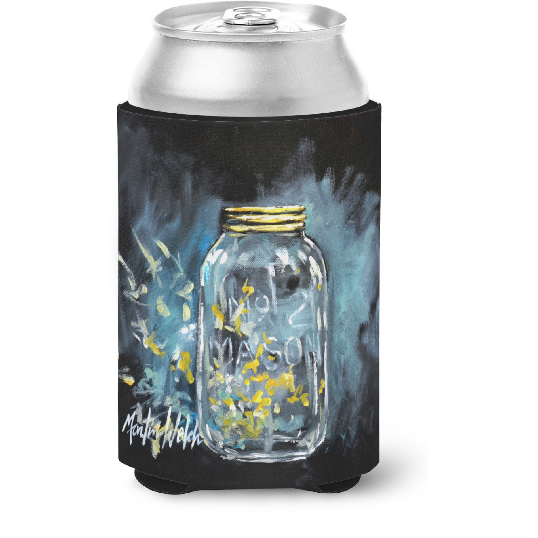 &quotCaroline's Treasures MW1335CC Lightning Bugs Can or Bottle Hugger cold-beverage-koozies, Multicolor"