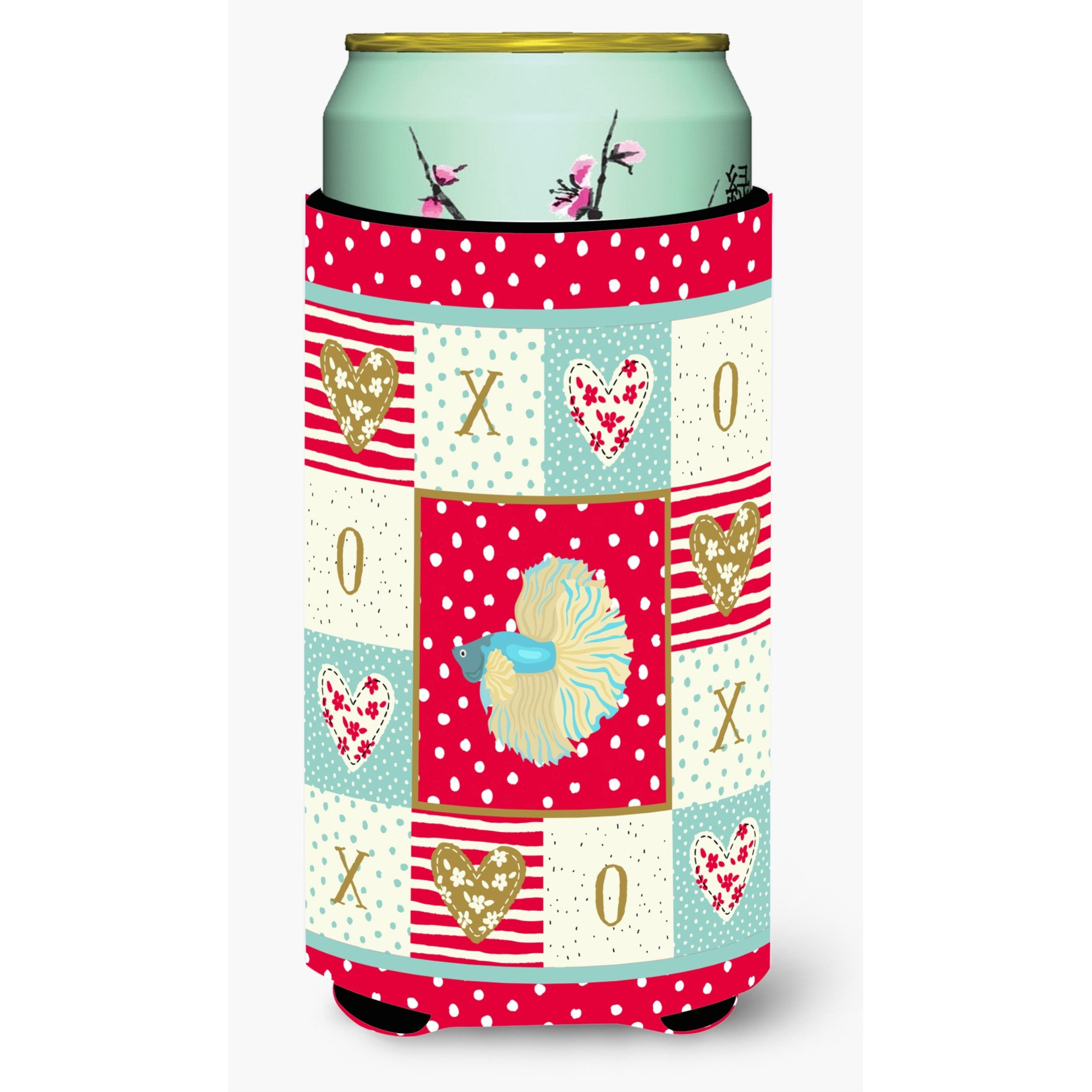 &quotCaroline's Treasures CK5486TBC Elephant Ear Betta Love Tall Boy Hugger cold-beverage-koozies, Multicolor"