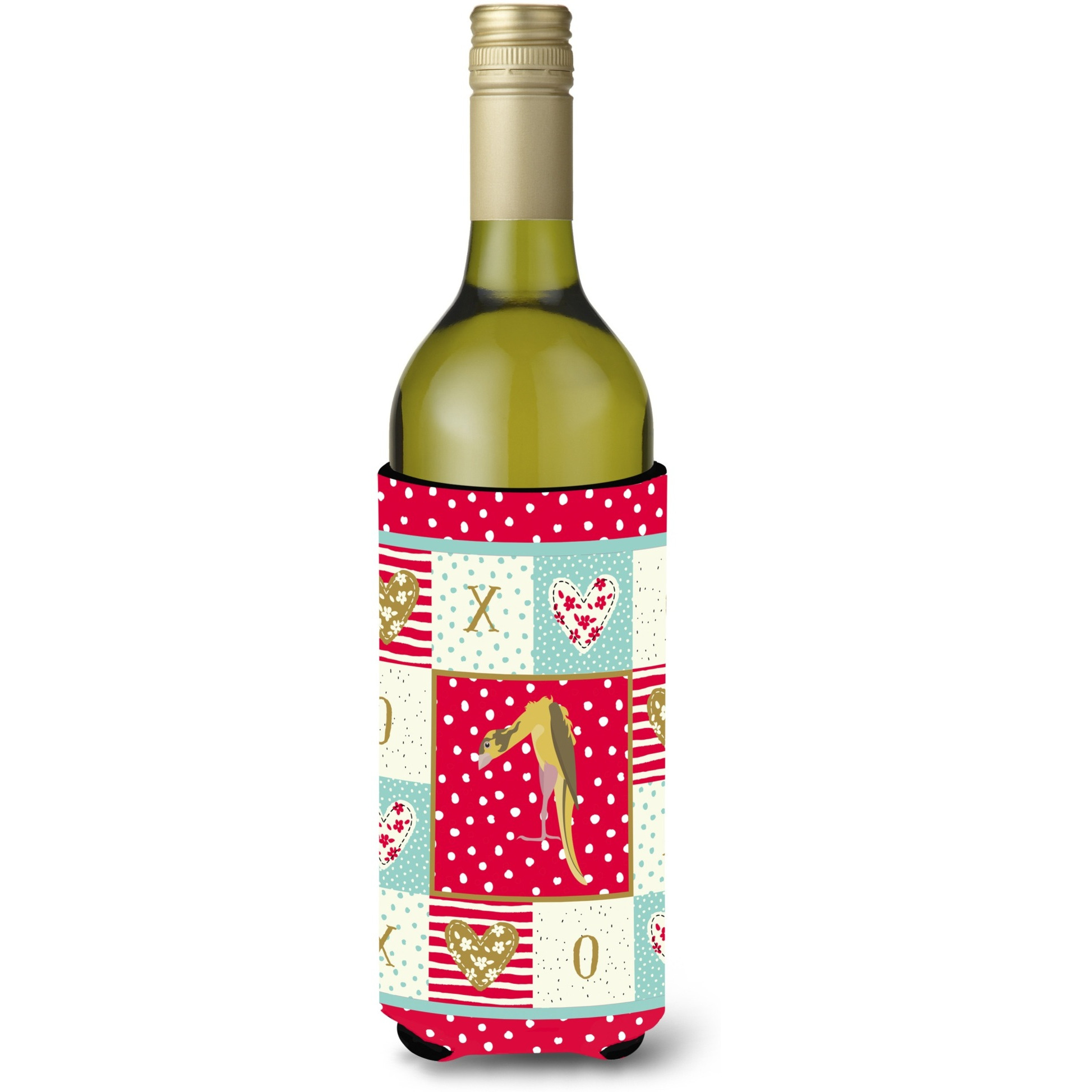&quotCaroline's Treasures CK5503LITERK Jibso Canary Love Wine Bottle Hugger cold-beverage-koozies, 750 ml, Multicolor"