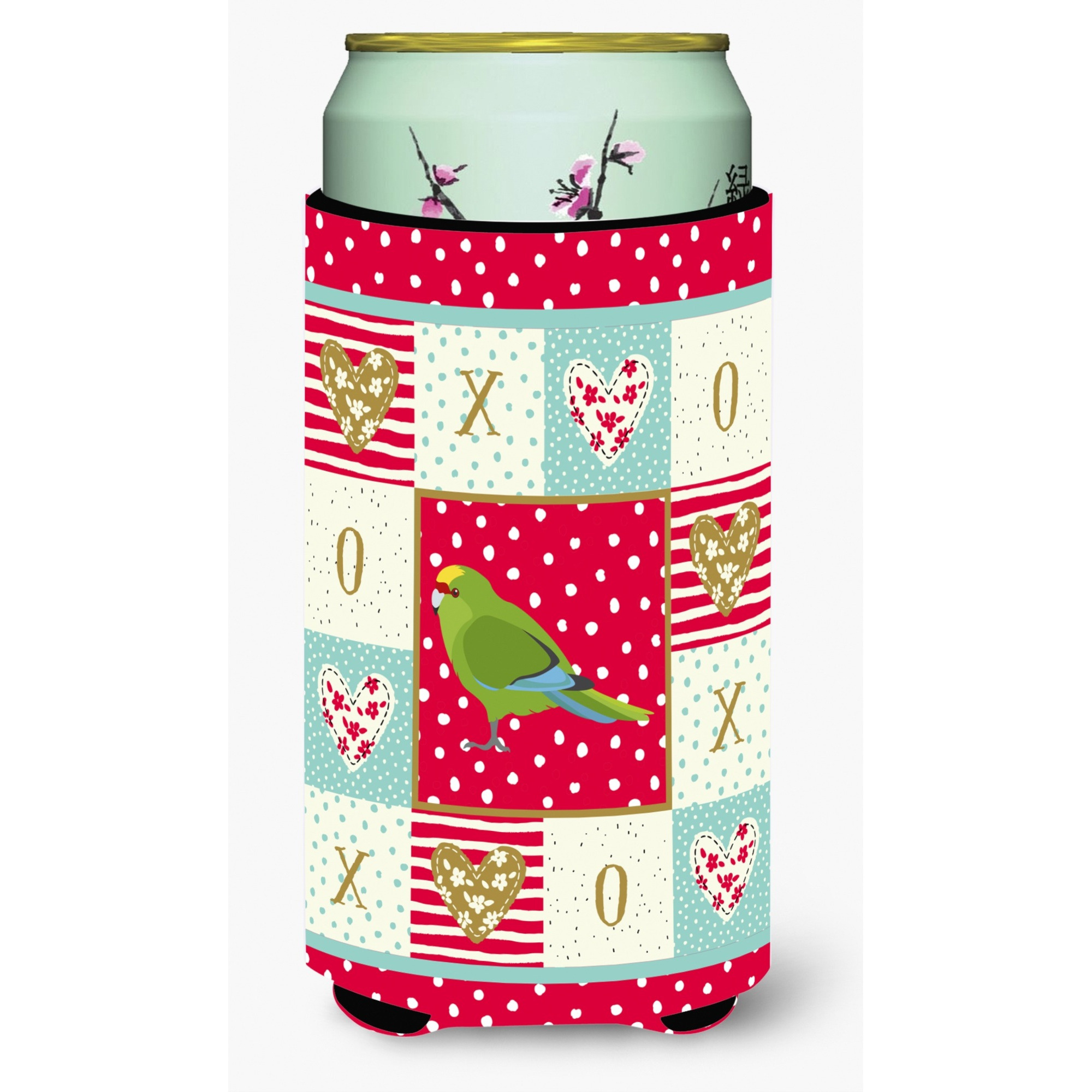 &quotCaroline's Treasures CK5524TBC New Zealand Parakeet Love Tall Boy Hugger cold-beverage-koozies, Multicolor"