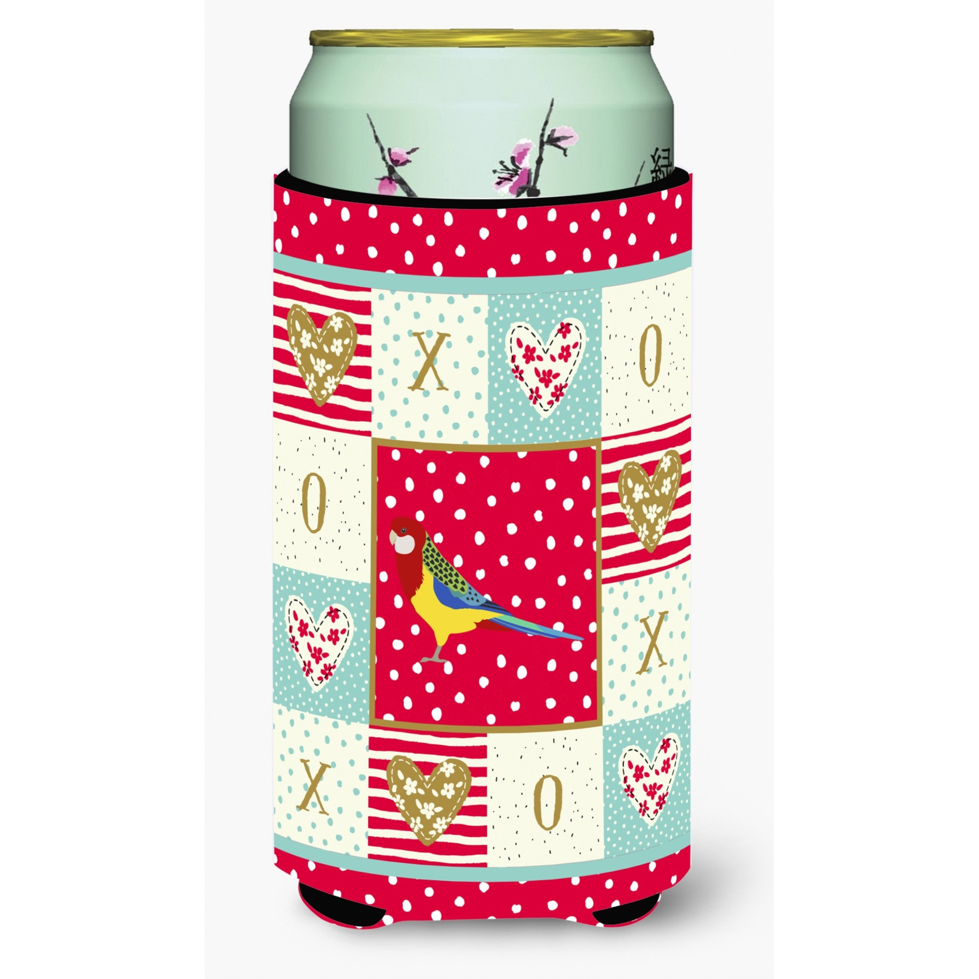 &quotCaroline's Treasures CK5526TBC Rosella Love Tall Boy Insulator Hugger cold-beverage-koozies, Multicolor"