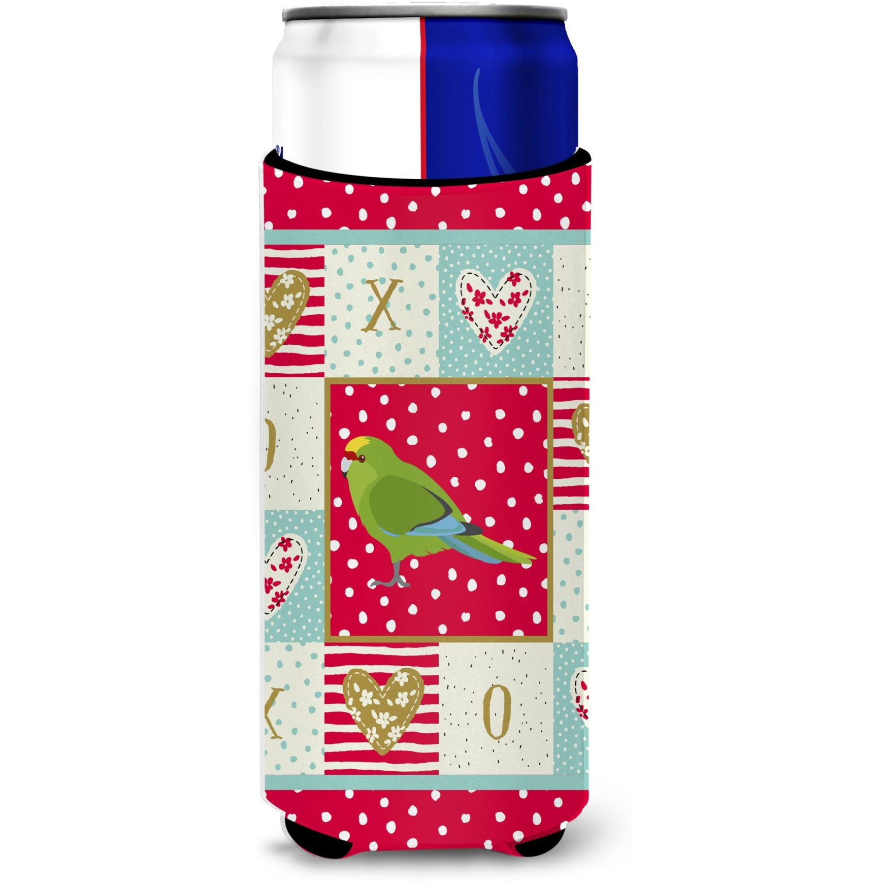 &quotCaroline's Treasures CK5524MUK New Zealand Parakeet Love Ultra Hugger for slim cans cold-beverage-koozies, Multicolor"