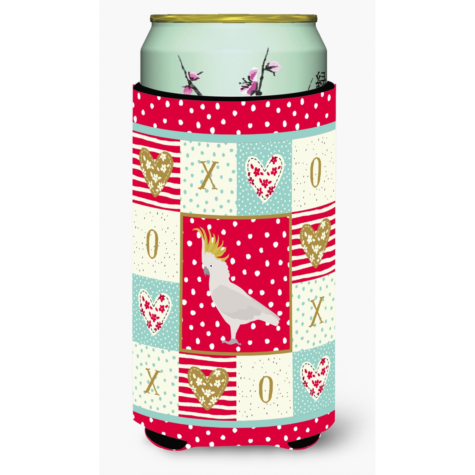 &quotCaroline's Treasures CK5522TBC Cockatoo Love Tall Boy Insulator Hugger cold-beverage-koozies, Multicolor"