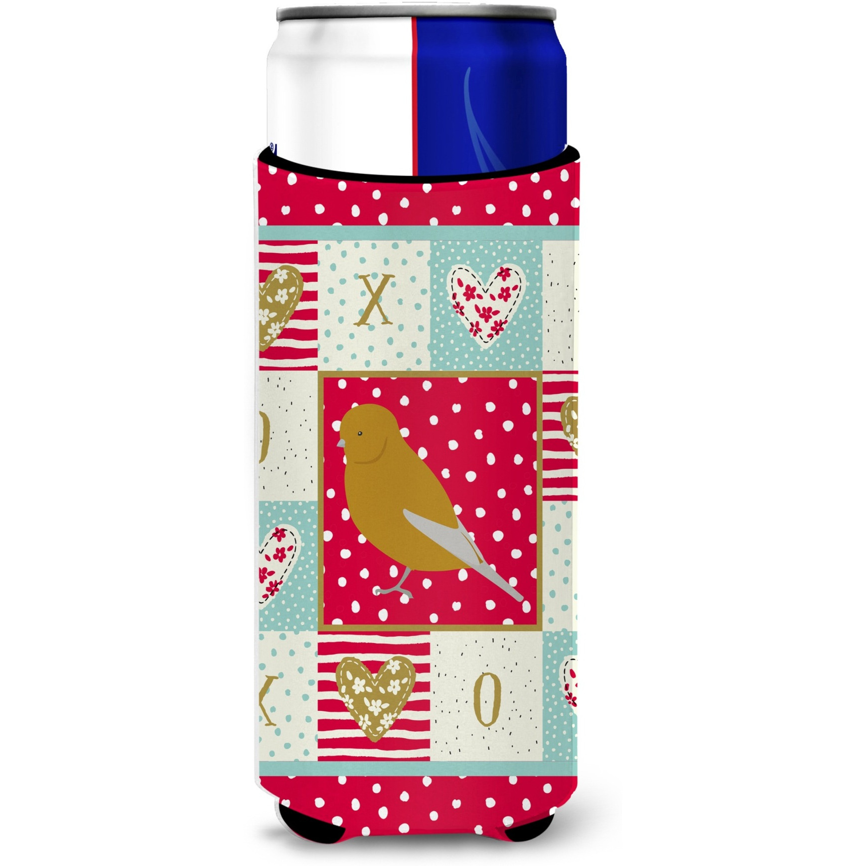 &quotCaroline's Treasures CK5506MUK Norwich Canary Love Ultra Hugger for slim cans cold-beverage-koozies, Multicolor"