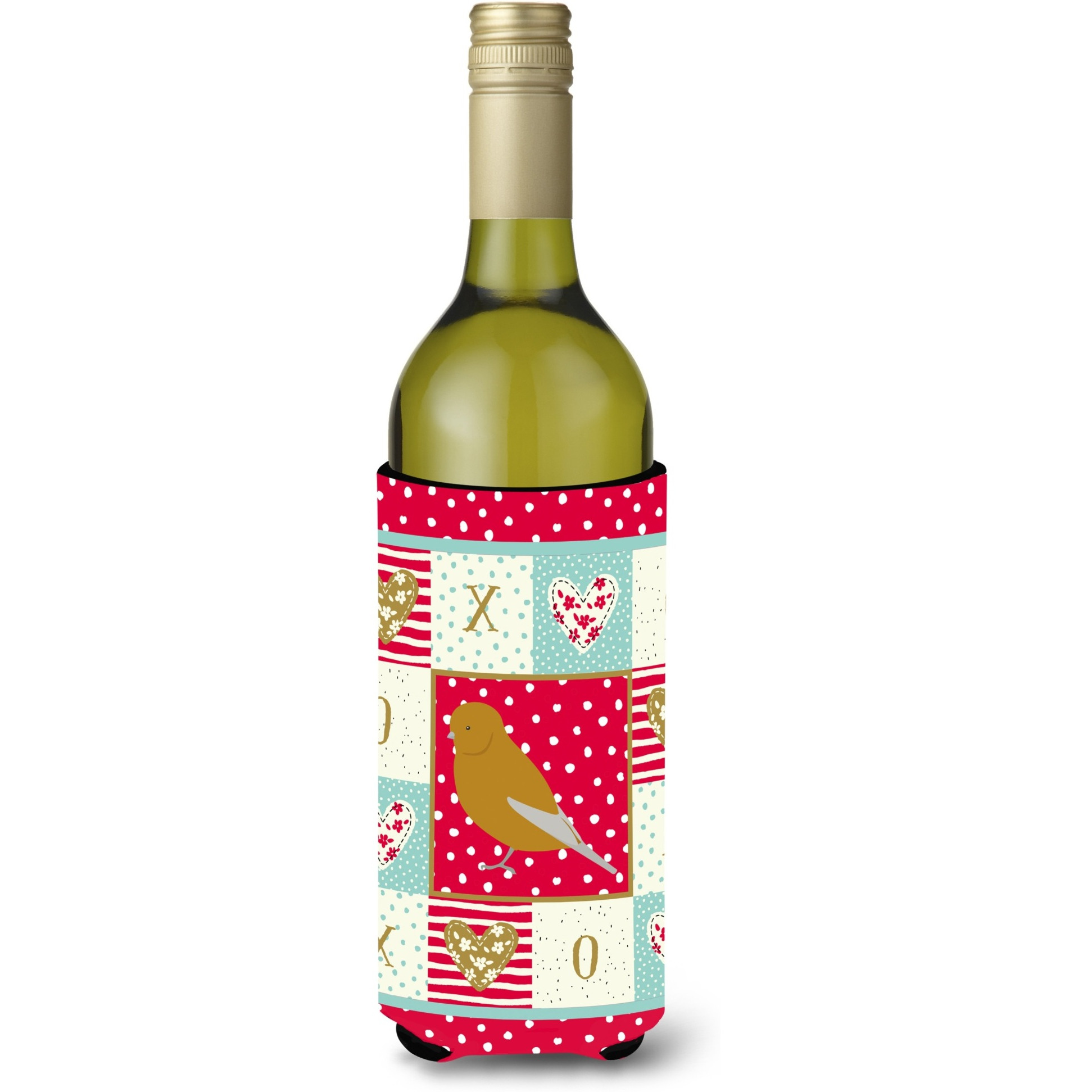 &quotCaroline's Treasures CK5506LITERK Norwich Canary Love Wine Bottle Hugger cold-beverage-koozies, 750 ml, Multicolor"