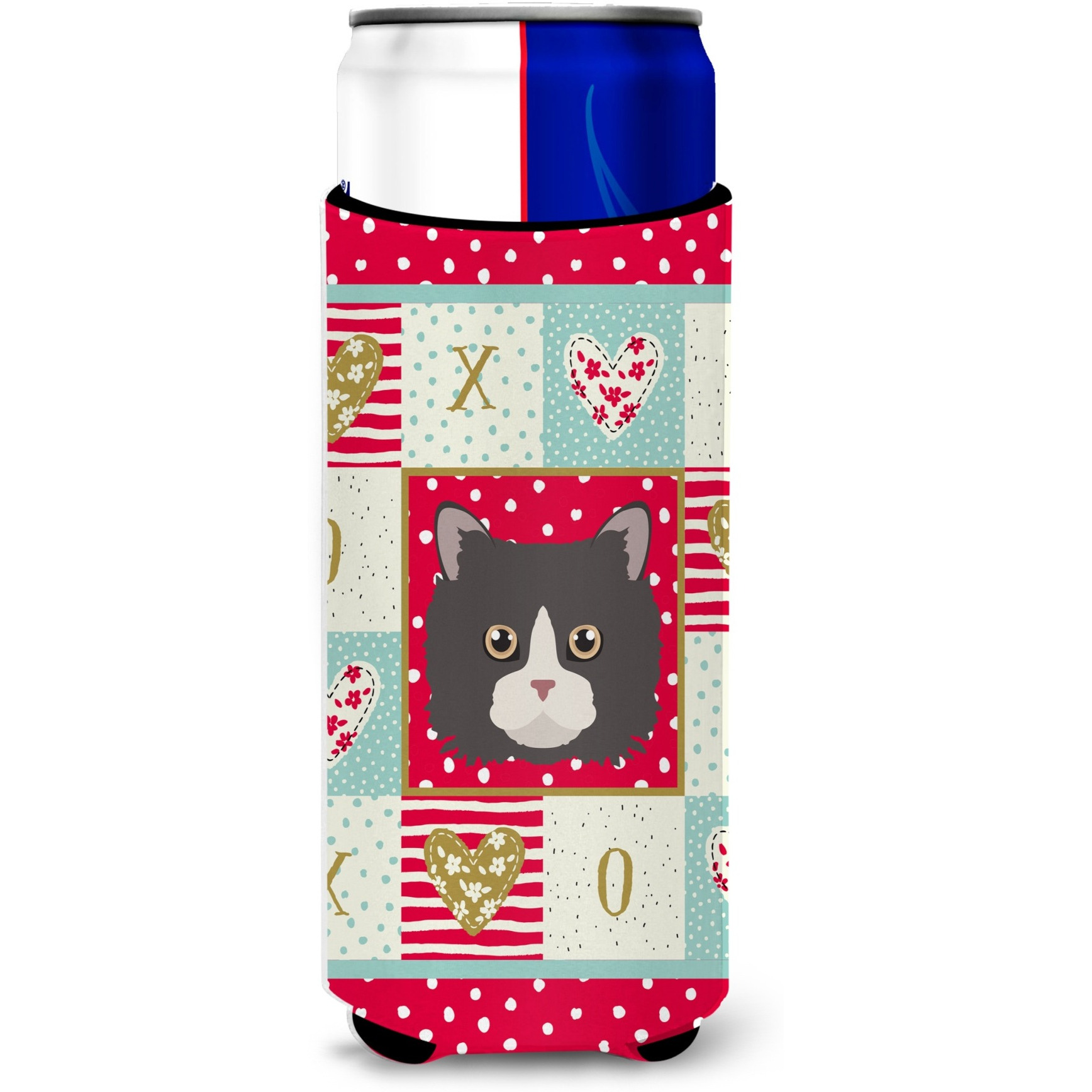 &quotCaroline's Treasures CK5150MUK Poodle Cat Michelob Ultra Hugger for slim cans cold-beverage-koozies, Multicolor"