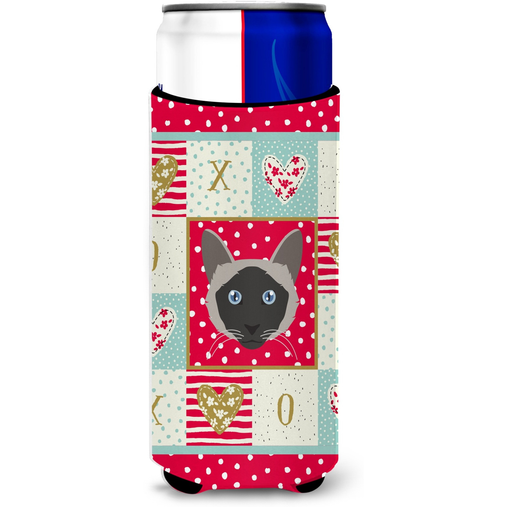 &quotCaroline's Treasures CK5087MUK Balinese Cat Michelob Ultra Hugger for slim cans cold-beverage-koozies, Multicolor"