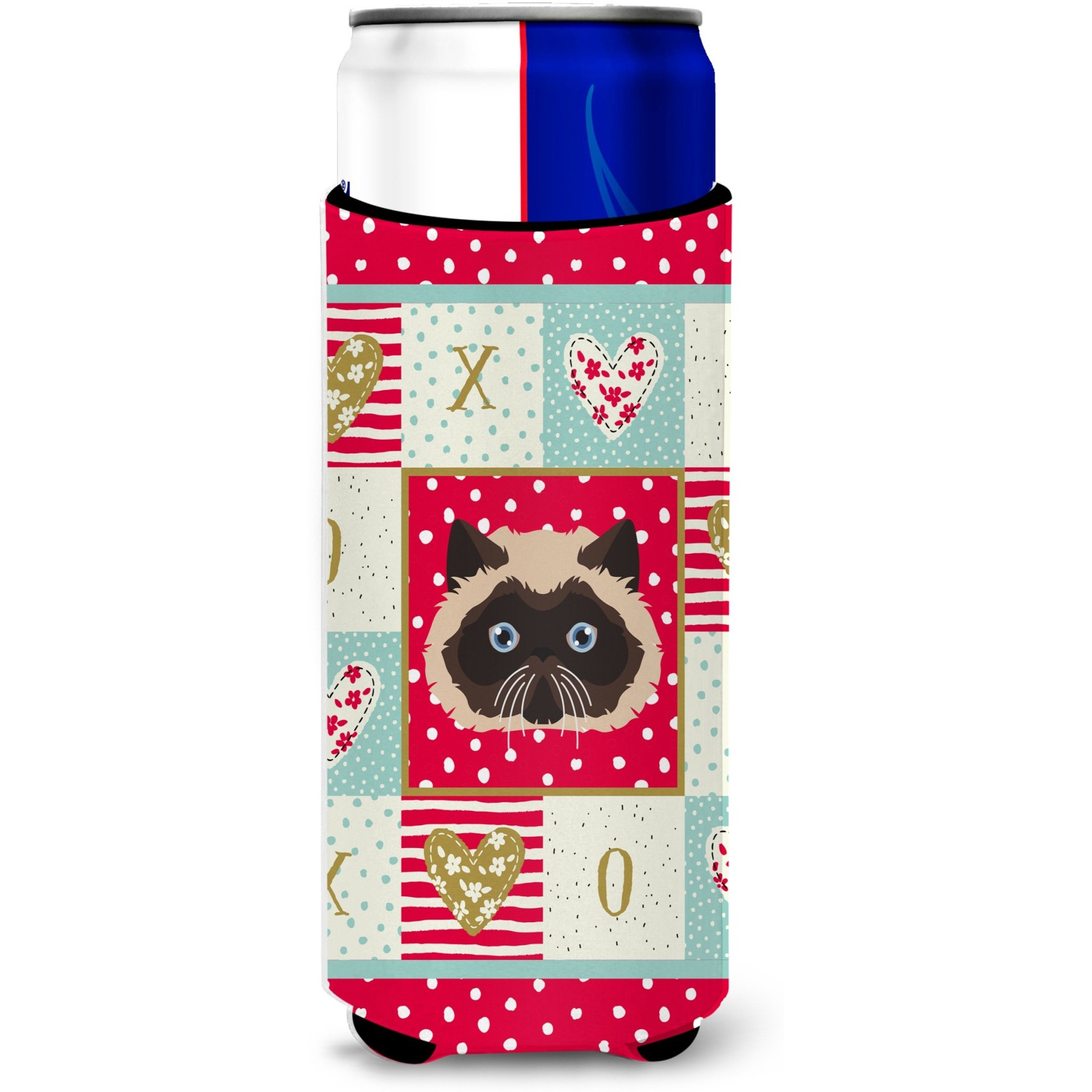 &quotCaroline's Treasures CK5105MUK Colorpoint Persian Hymalayan Cat Ultra Hugger for cans cold-beverage-koozies, Slim, Multicolor"
