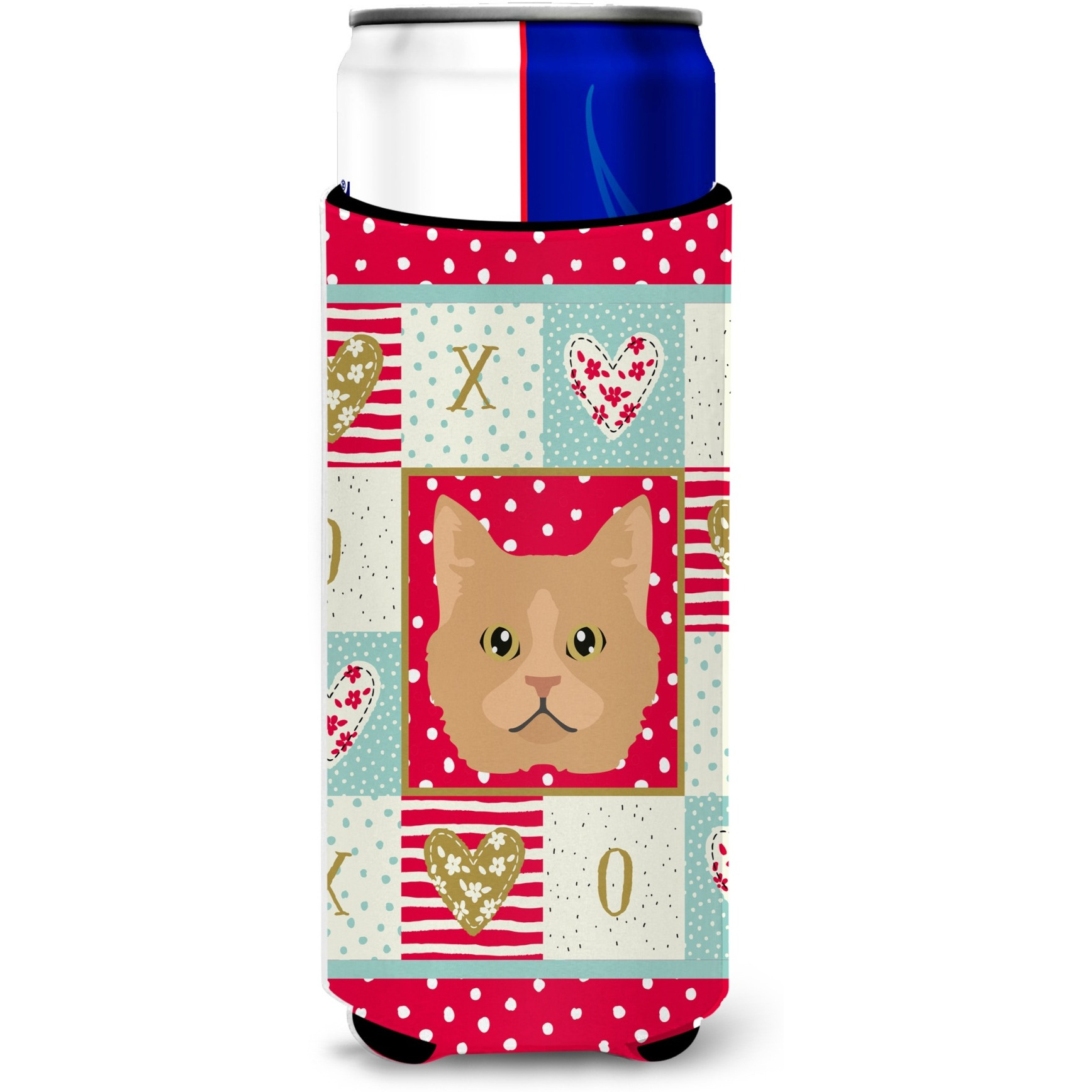 &quotCaroline's Treasures CK5160MUK Selkirk Rex Cat Michelob Ultra Hugger for slim cans cold-beverage-koozies, Multicolor"