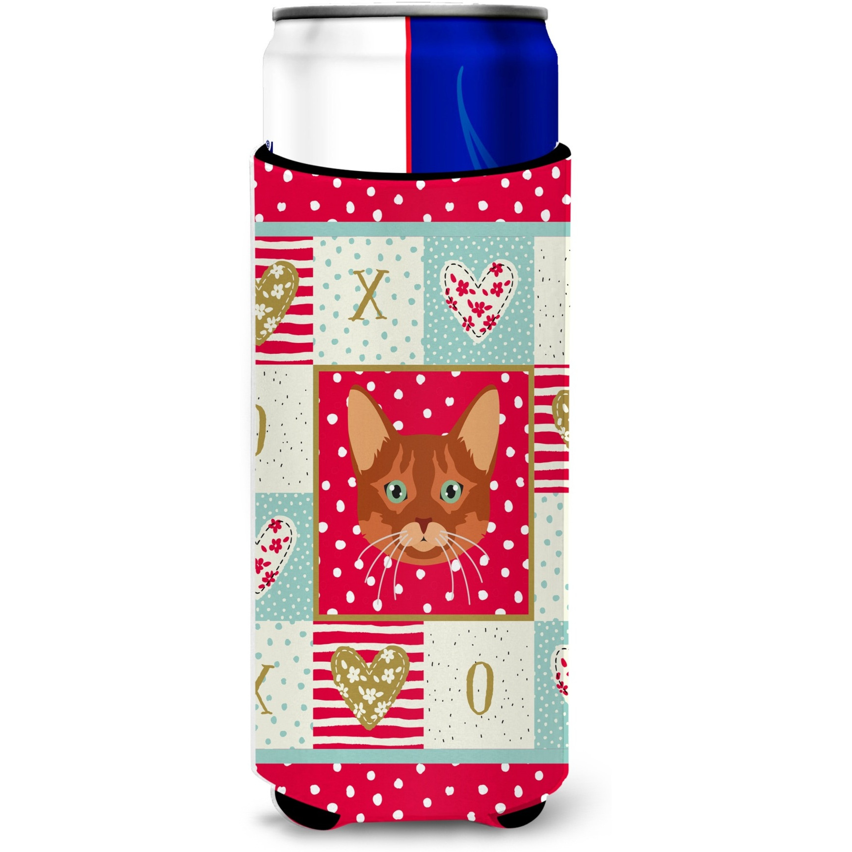 &quotCaroline's Treasures CK5169MUK Somali Cat Michelob Ultra Hugger for slim cans cold-beverage-koozies, Multicolor"