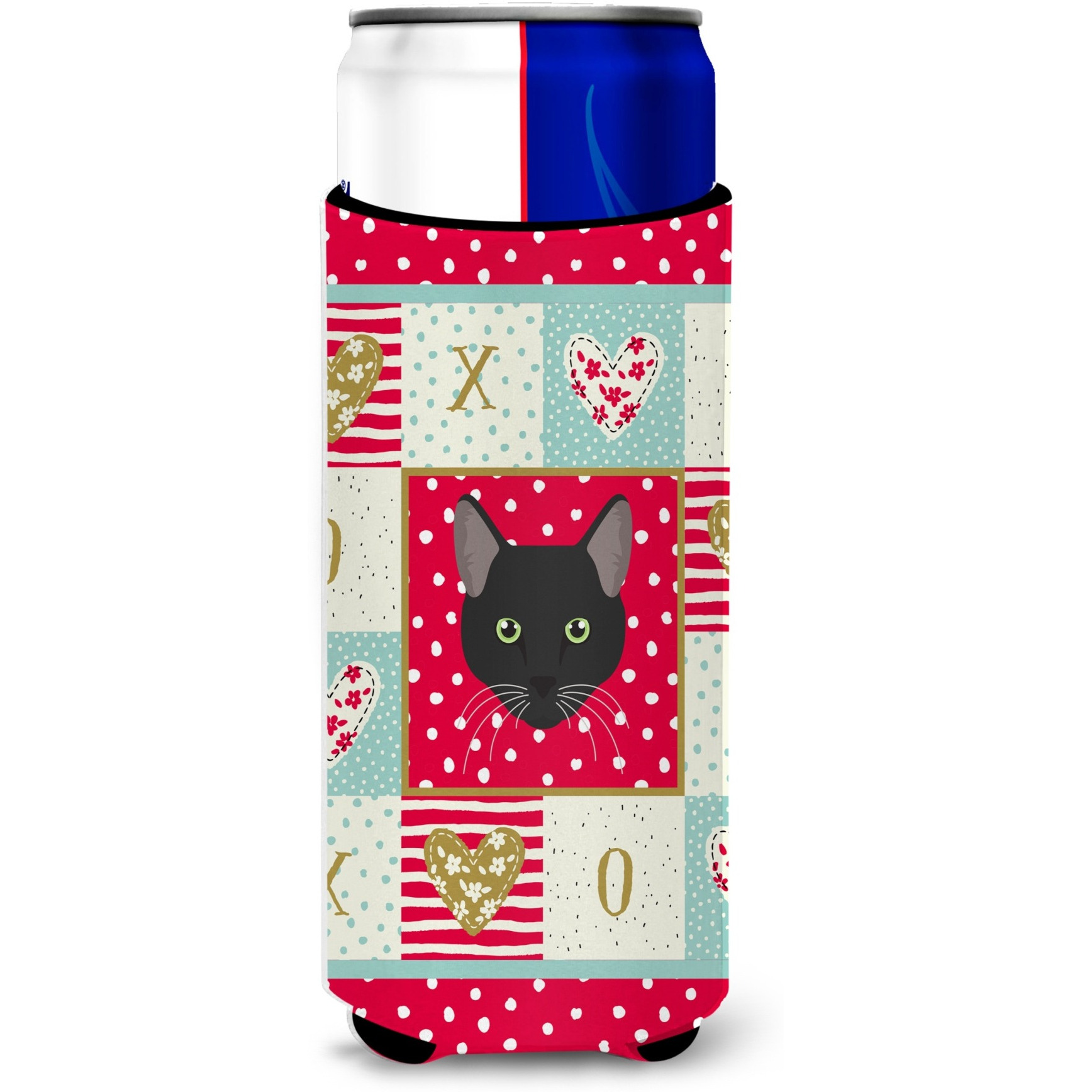 &quotCaroline's Treasures CK5145MUK Pantherette Cat Michelob Ultra Hugger for slim cans cold-beverage-koozies, Multicolor"