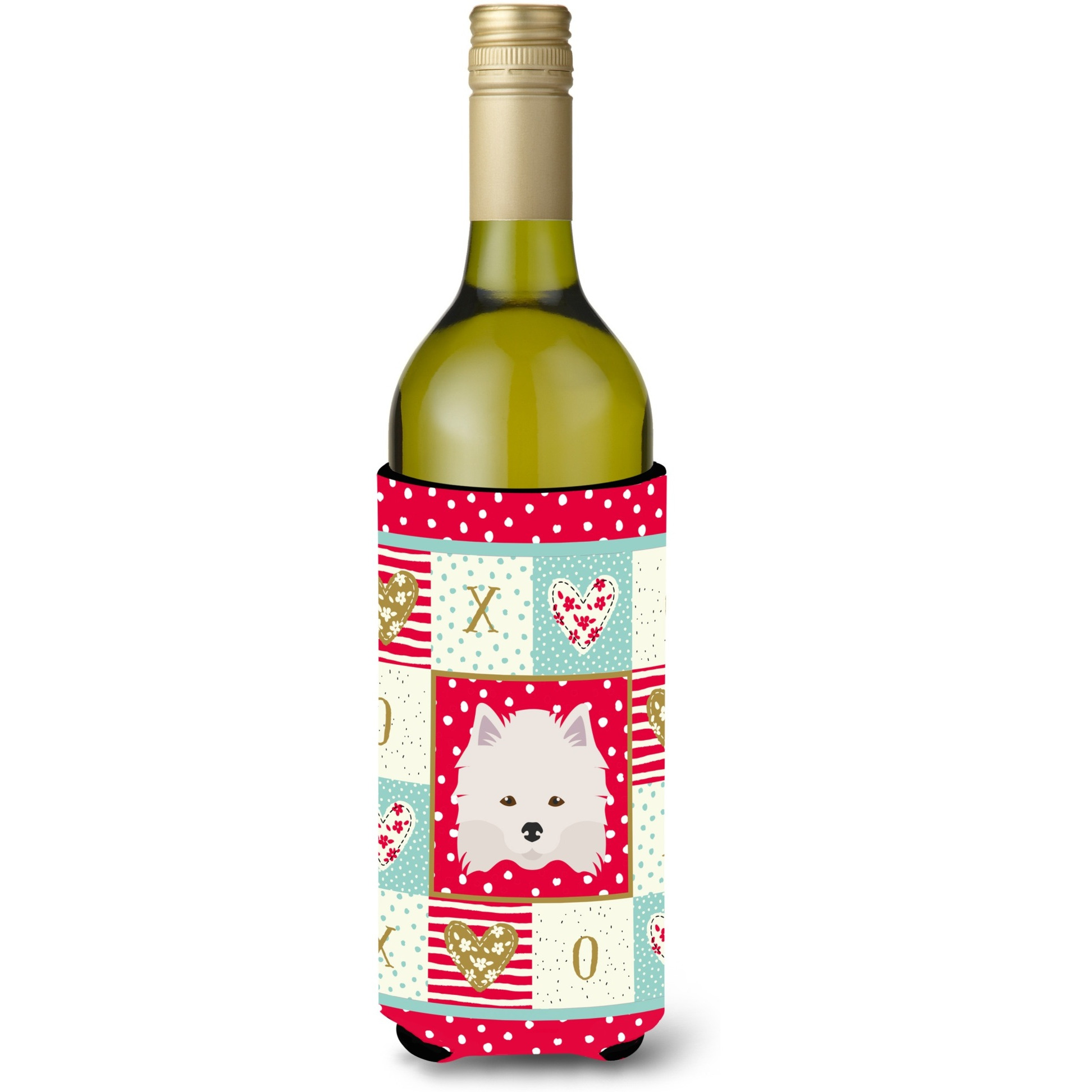 &quotCaroline's Treasures CK5181LITERK American Eskimo Wine Bottle Hugger cold-beverage-koozies, 750 ml, Multicolor"