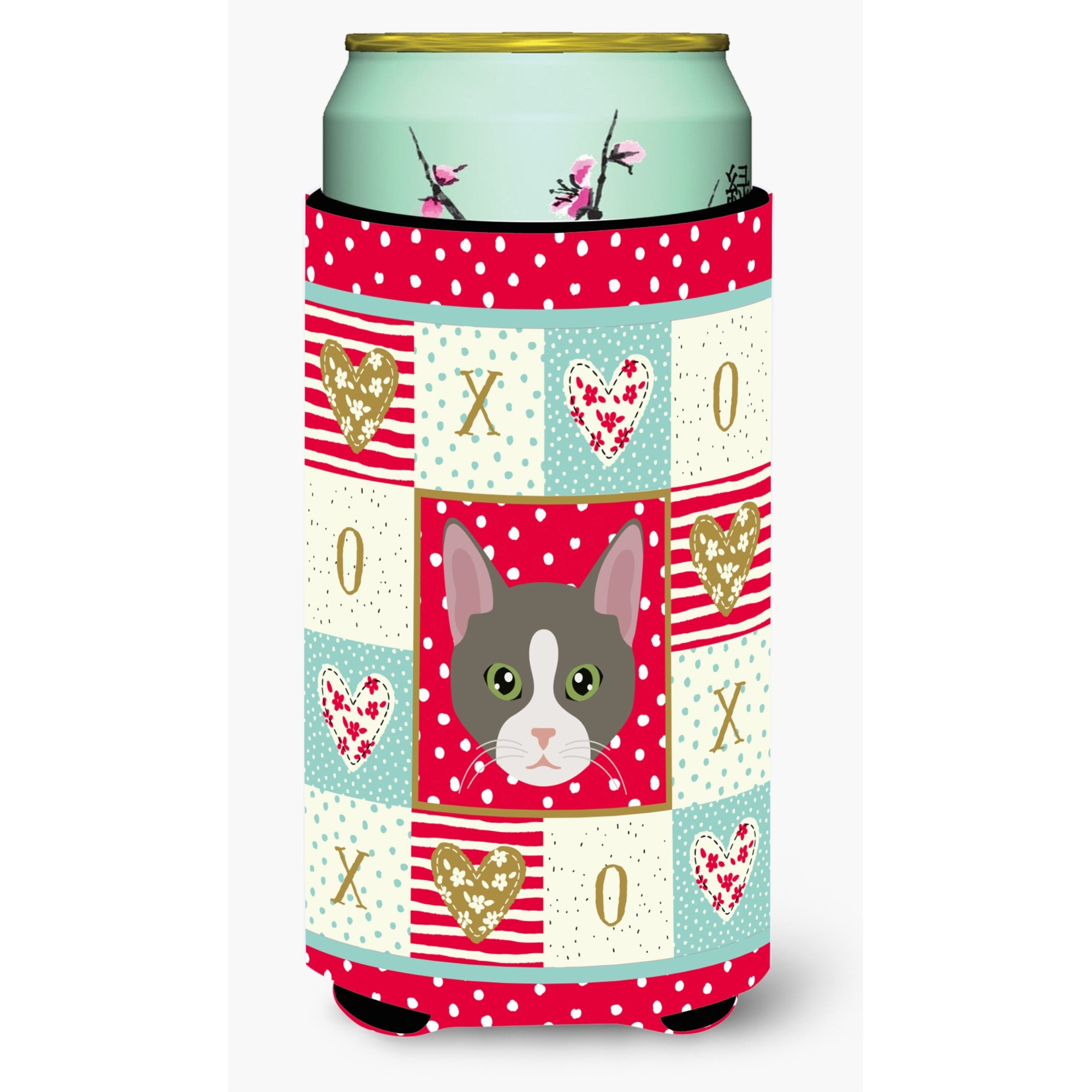 &quotCaroline's Treasures CK5092TBC Brazilian Shorthair Cat Tall Boy Hugger cold-beverage-koozies, Multicolor"