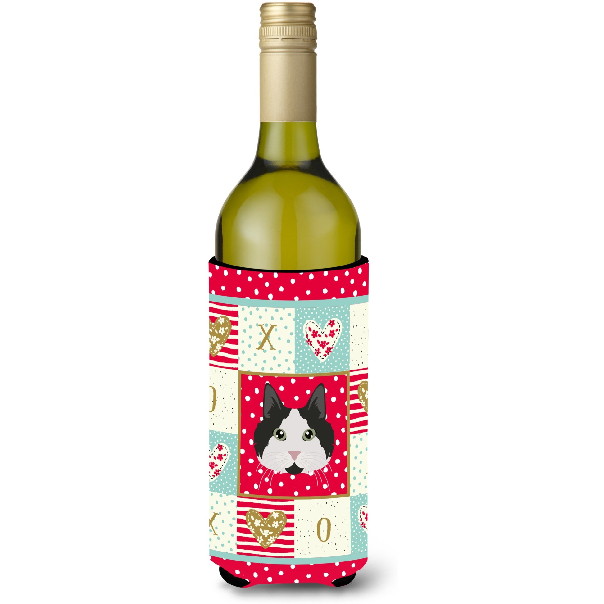 &quotCaroline's Treasures CK5108LITERK Cymric Cat Wine Bottle Insulator Hugger cold-beverage-koozies, 750 ml, Multicolor"