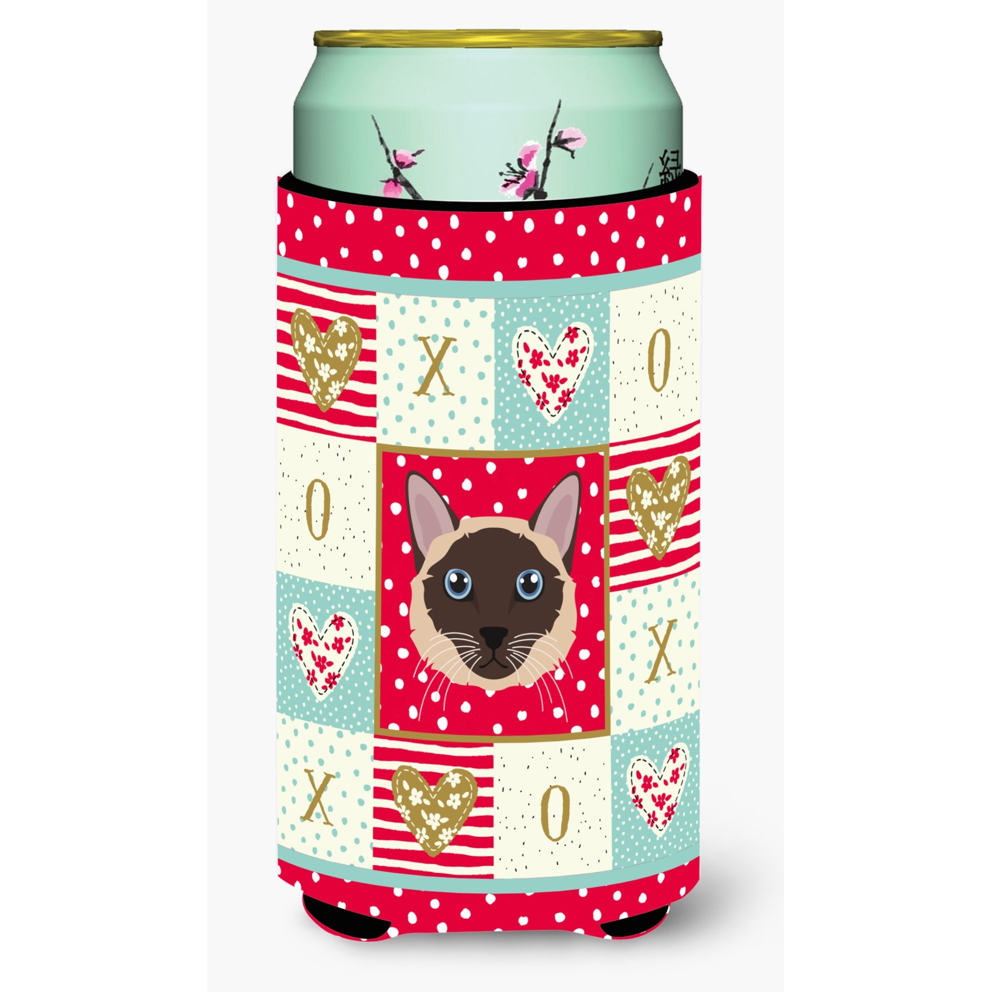 &quotCaroline's Treasures CK5163TBC Siamese Traditional Cat Tall Boy Hugger cold-beverage-koozies, Multicolor"