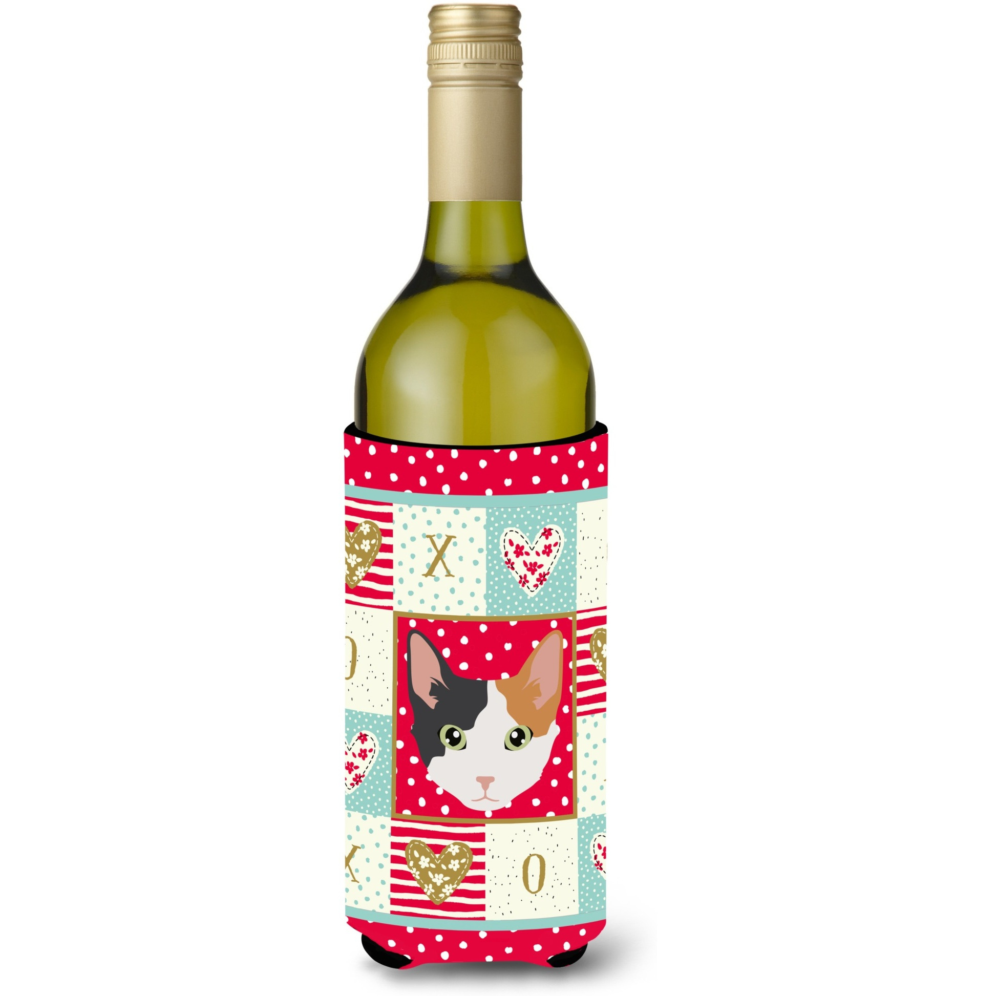 &quotCaroline's Treasures CK5166LITERK Skookum Cat Wine Bottle Insulator Hugger cold-beverage-koozies, 750 ml, Multicolor"