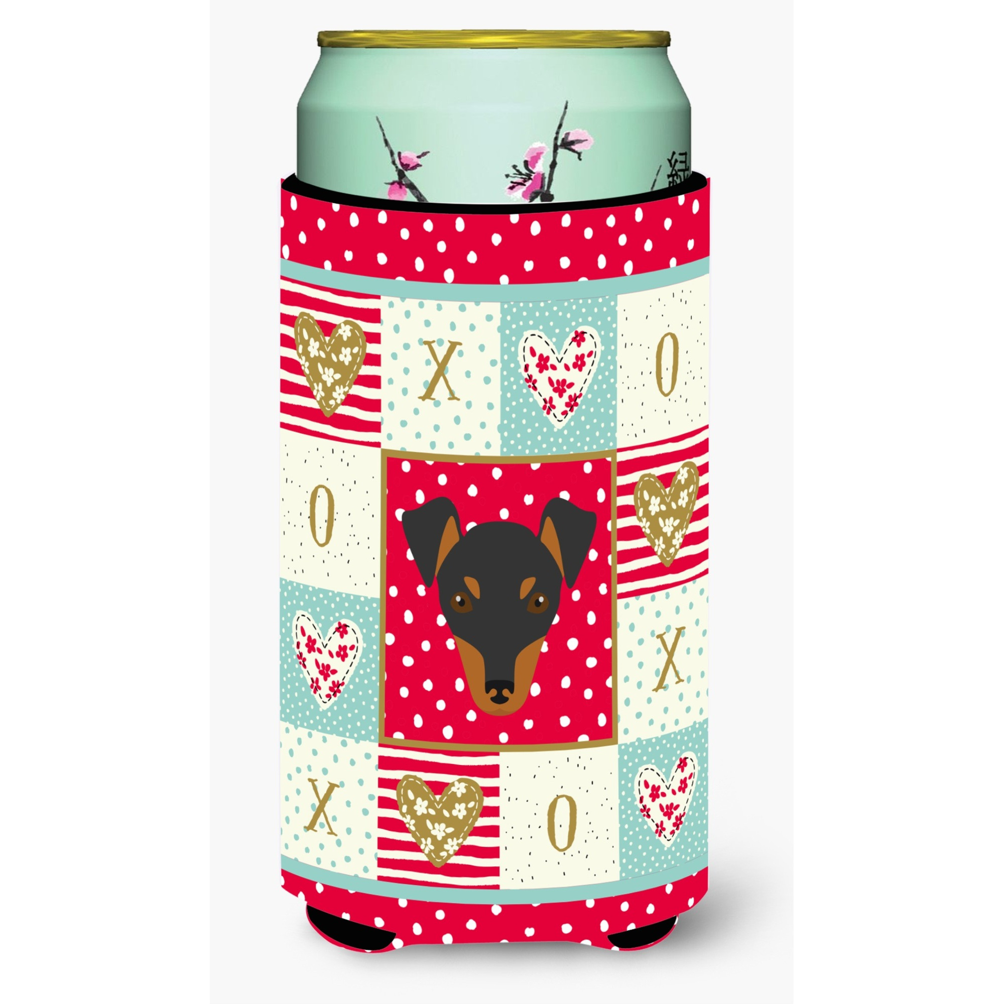 &quotCaroline's Treasures CK5218TBC Manchester Toy Terrier Tall Boy Hugger cold-beverage-koozies, Multicolor"