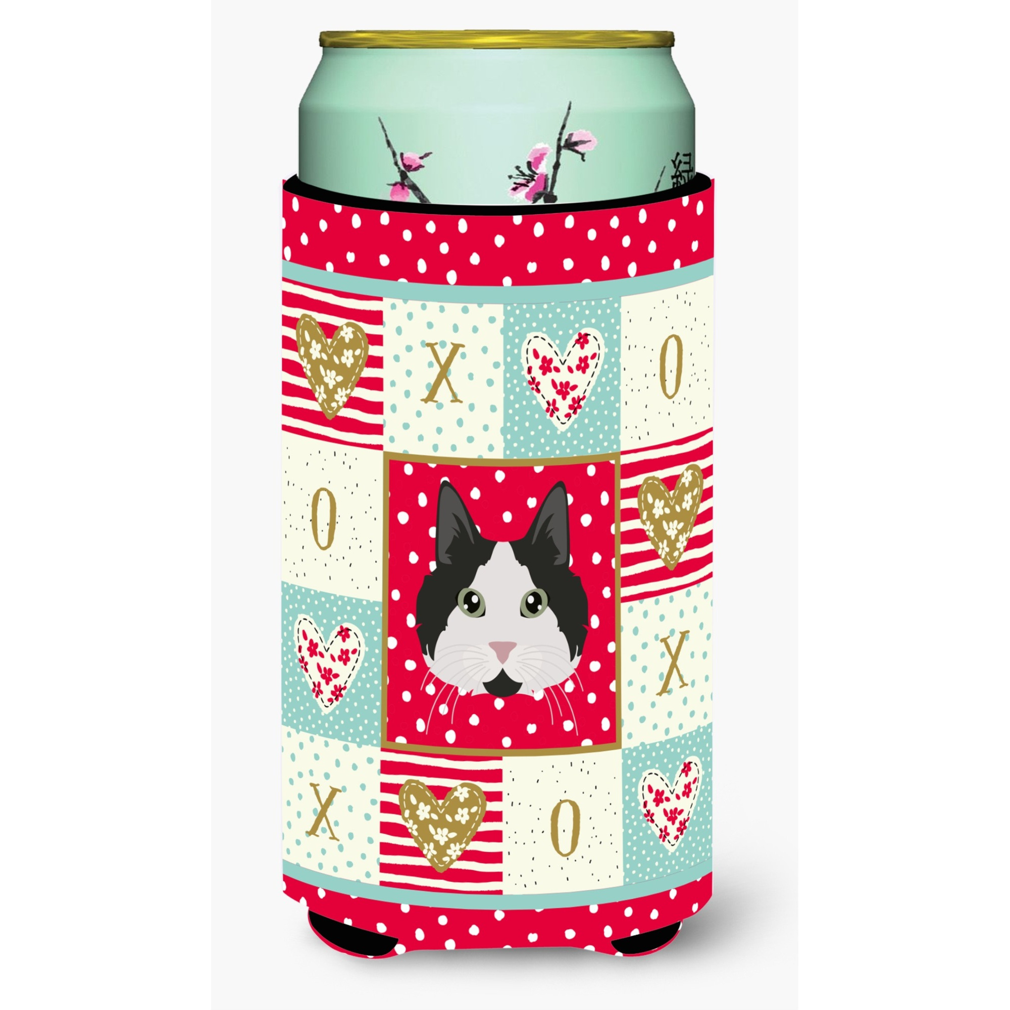 &quotCaroline's Treasures CK5108TBC Cymric Cat Tall Boy Insulator Hugger cold-beverage-koozies, Multicolor"