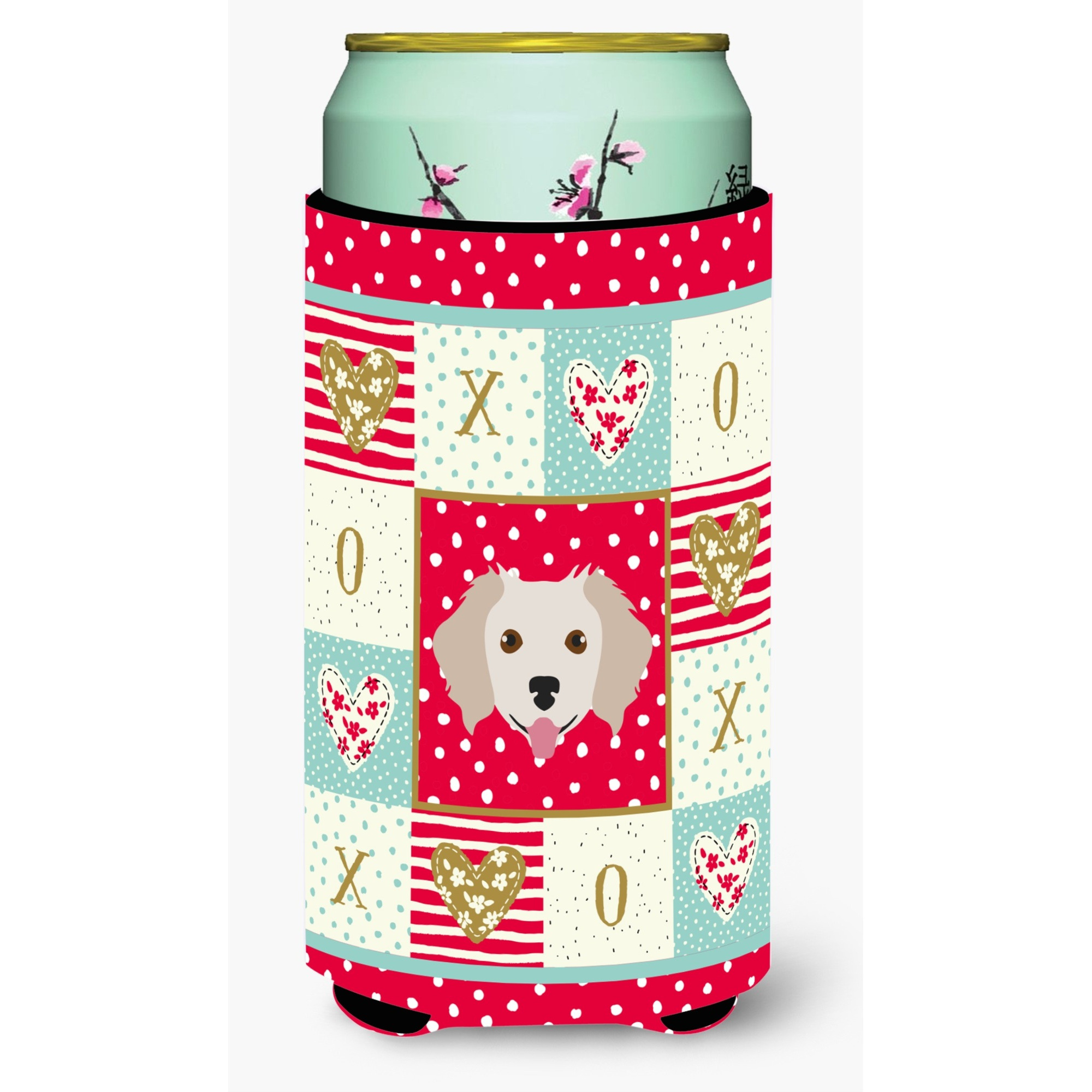 &quotCaroline's Treasures CK5238TBC Small Greek Domestic Dog Tall Boy Hugger cold-beverage-koozies, Multicolor"